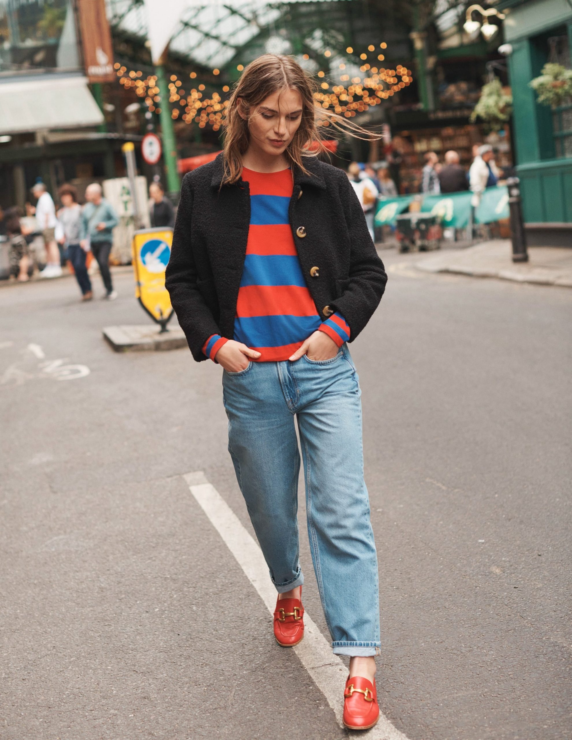 Mid Rise Tapered Jeans-Light Vintage - Image 6