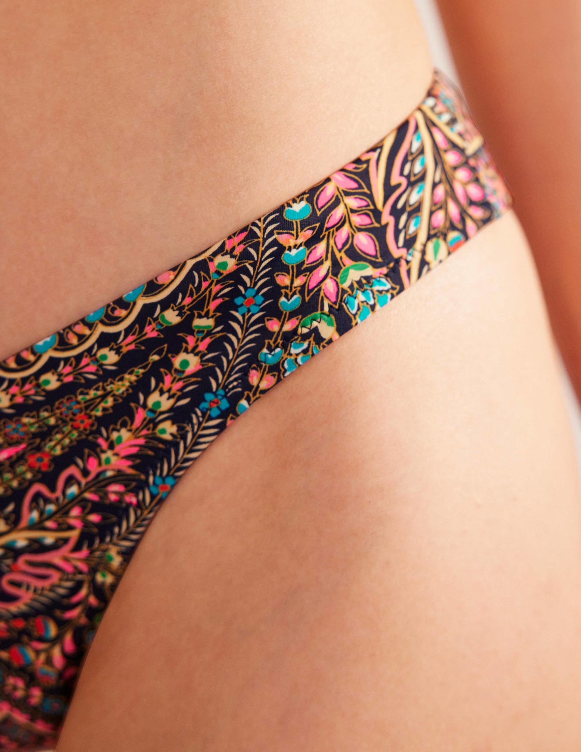 Curved-Top Bikini Bottoms-Light Navy. Palace - Image 2