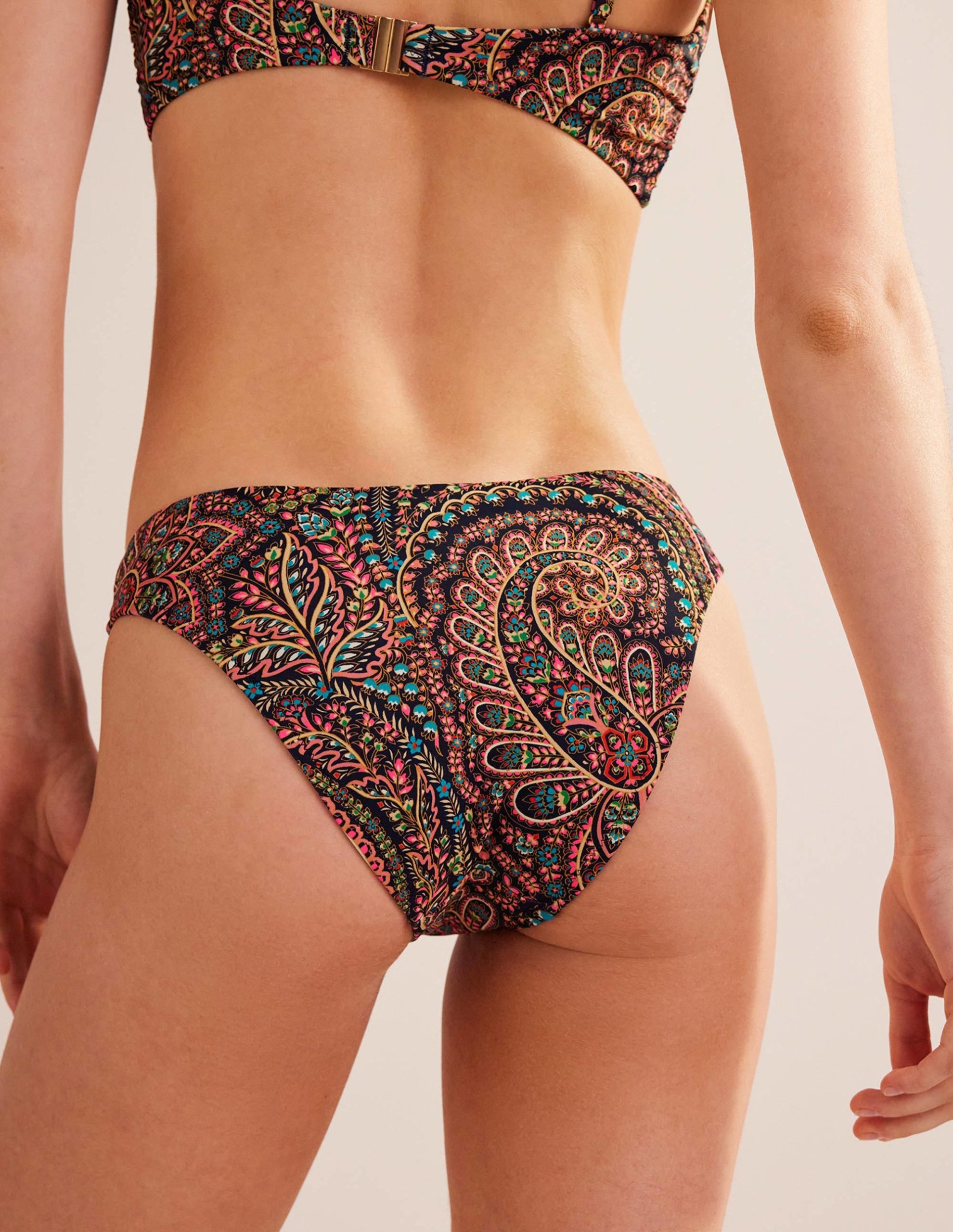 Curved-Top Bikini Bottoms-Light Navy. Palace - Image 3