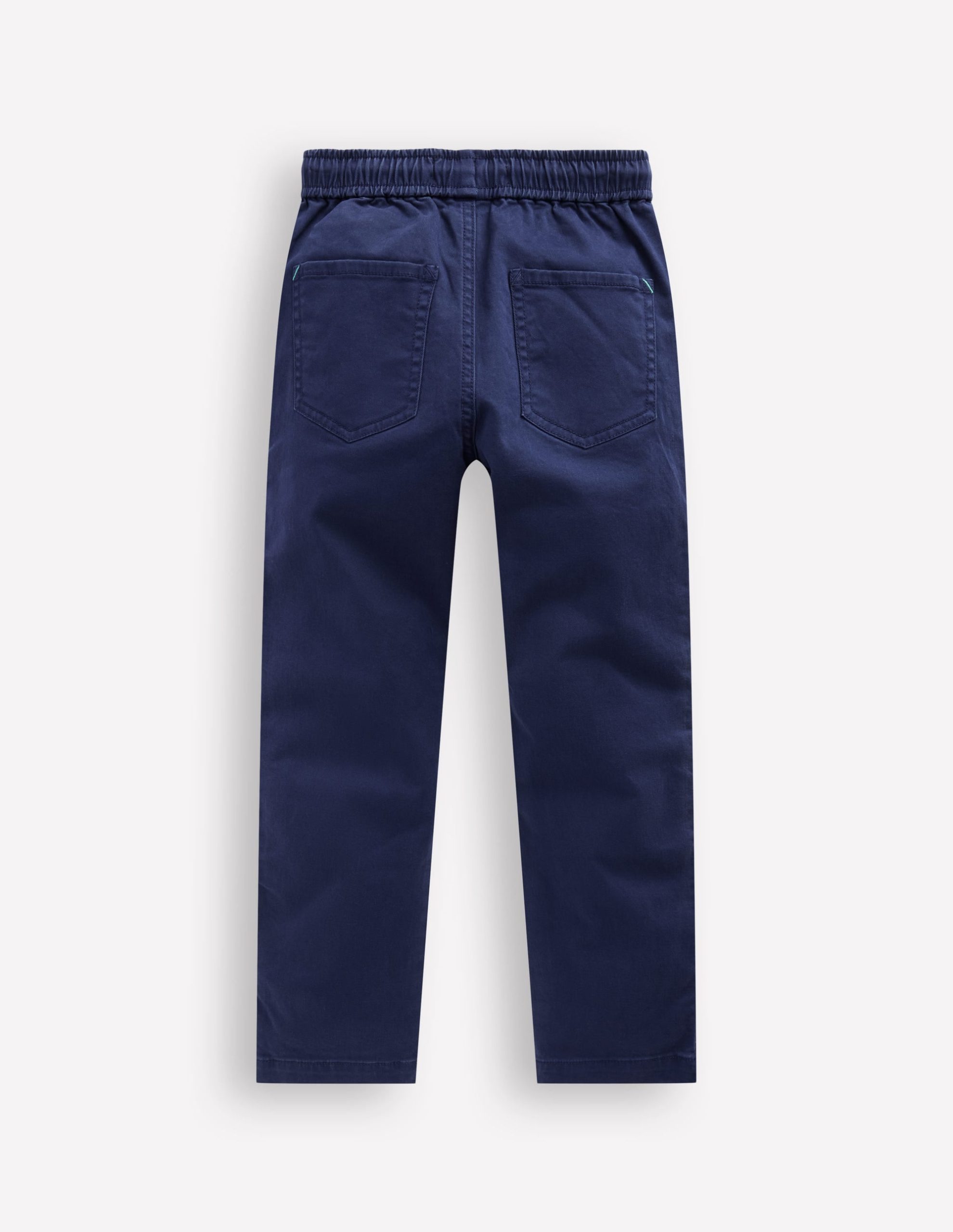 Slim Pull On Trousers-College Navy Twill - Image 2