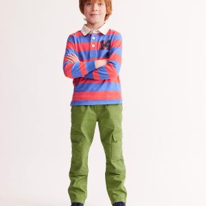 Classic Rugby Shirt-Jam Red/ Bluejay