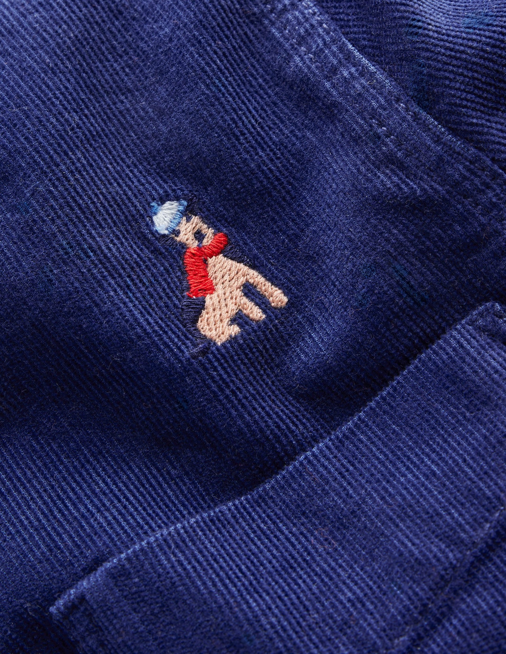 The Janet Embroidered Shirt-Sapphire Blue Janet Embroidery - Image 3