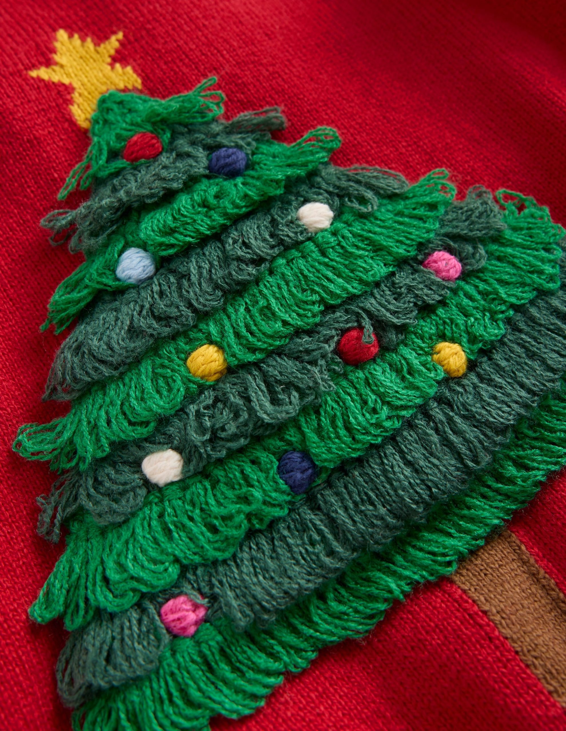 Fun Logo Jumper-Poppy Red Tree - Image 3