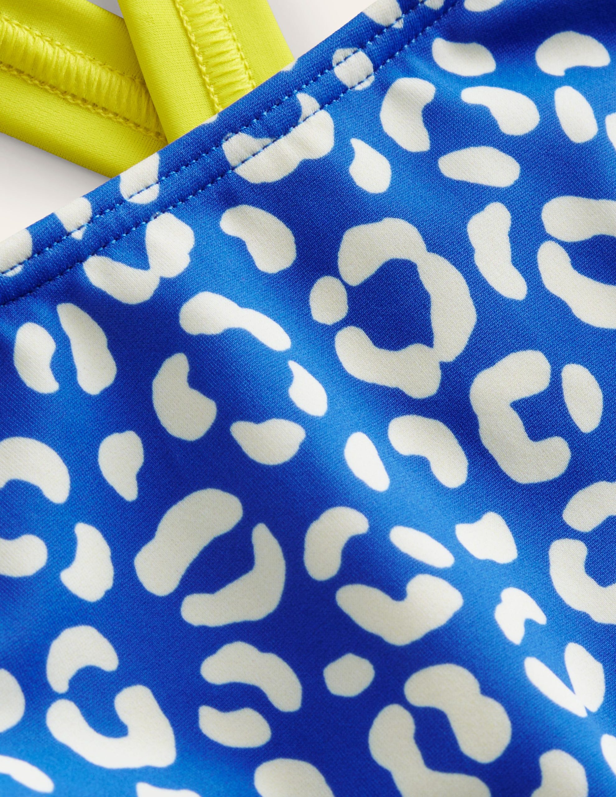 Cross Back Tankini Top-Blue Leopard - Image 3