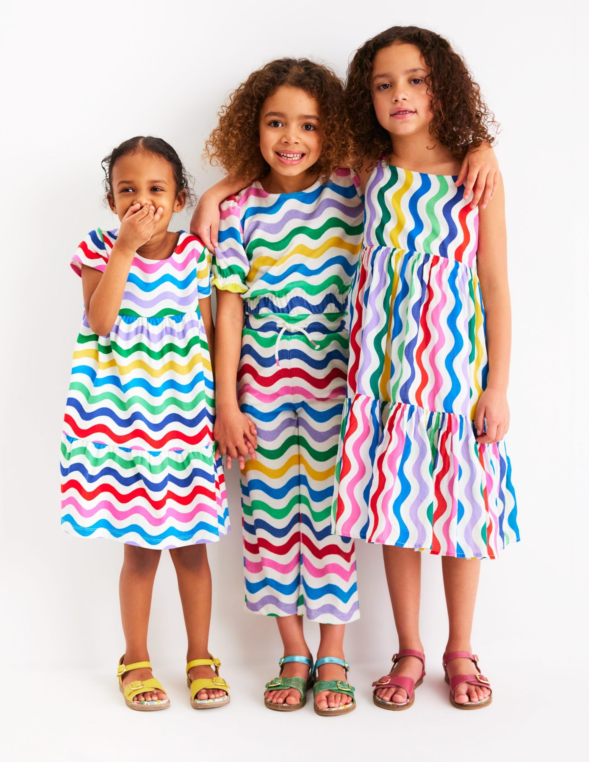 Aurelia Tiered Twirly Dress-Multi Wave - Image 4