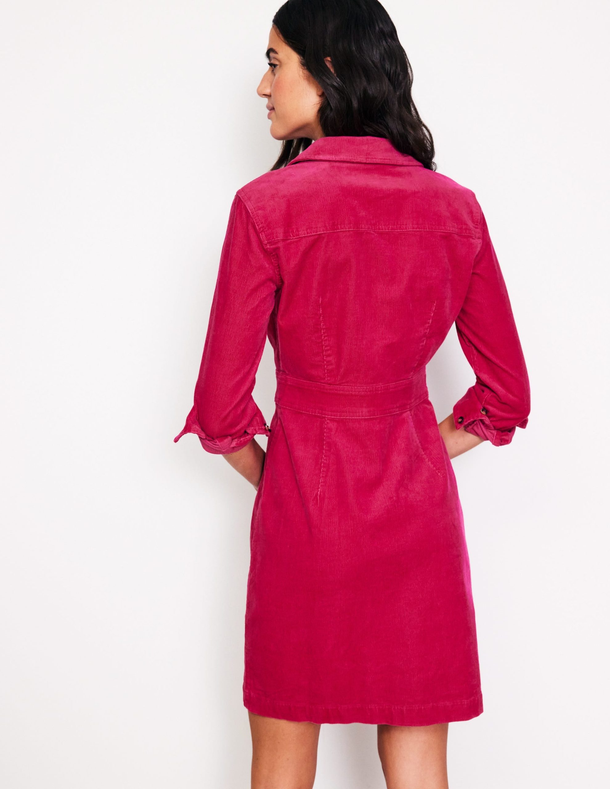 Flora Cord Shirt Dress-Cherries Jubilee - Image 3