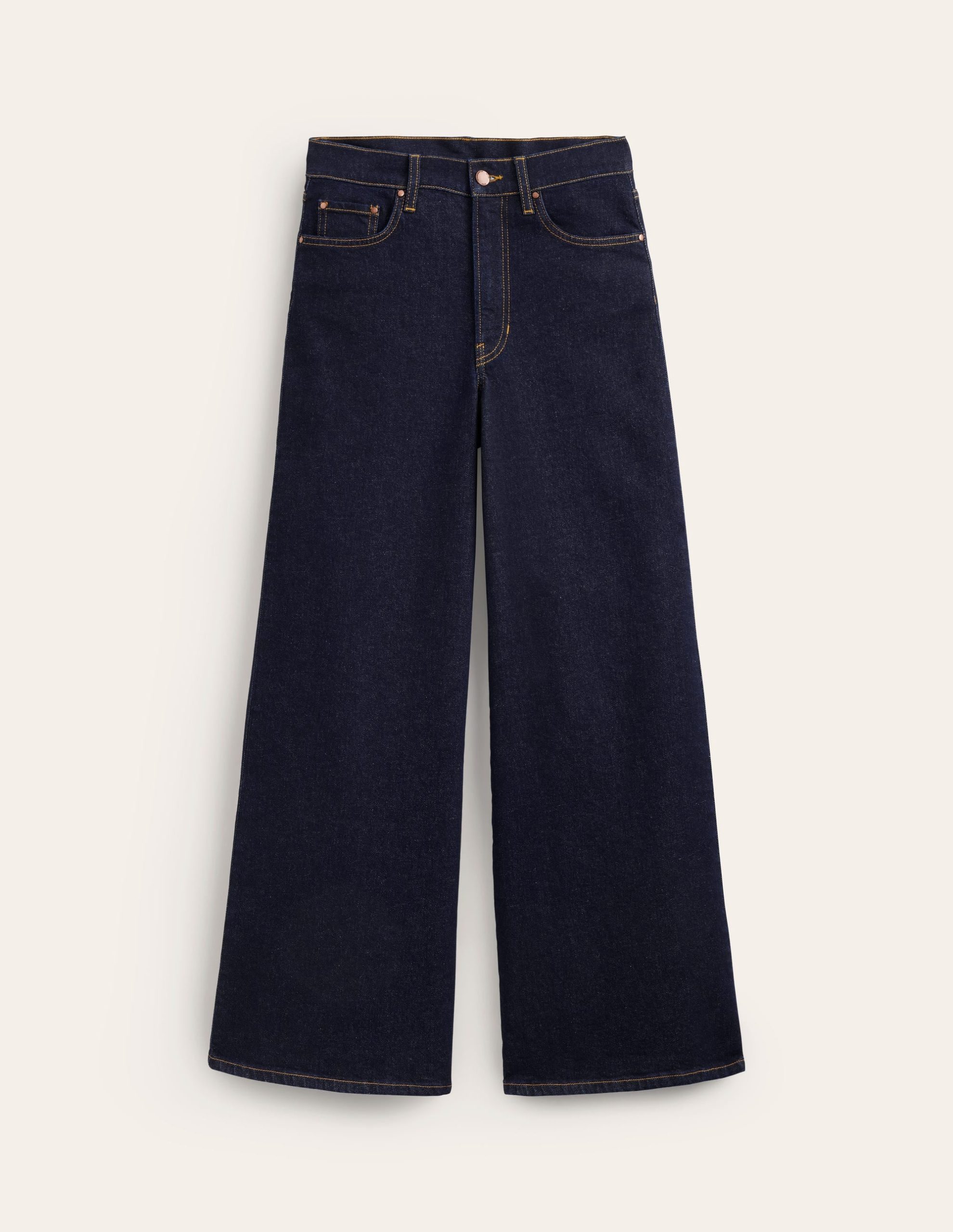 High Rise Wide Leg Jeans-Indigo Rinse - Image 7