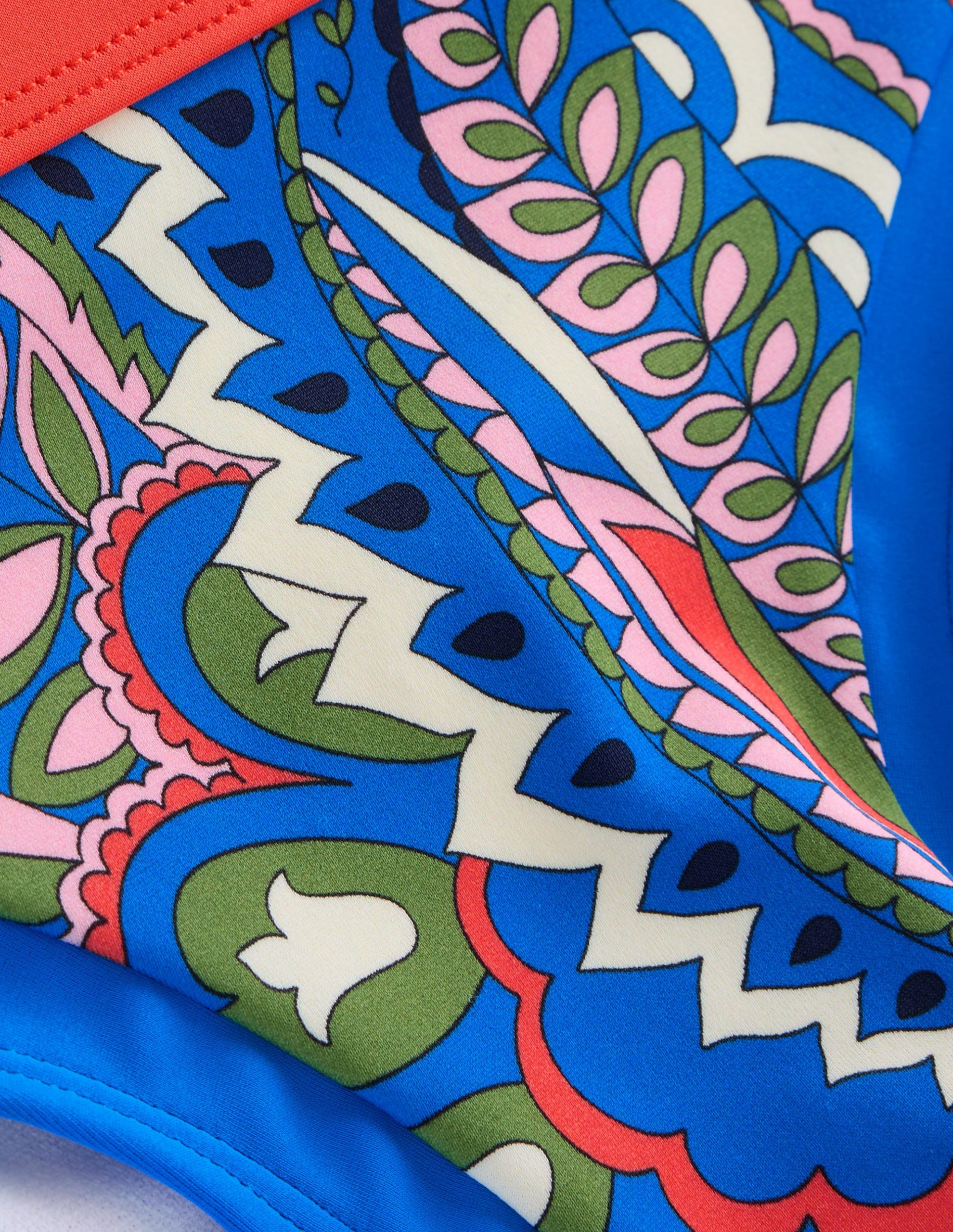 Santorini Bikini Bottoms-Blue. Foliage Paisley - Image 6