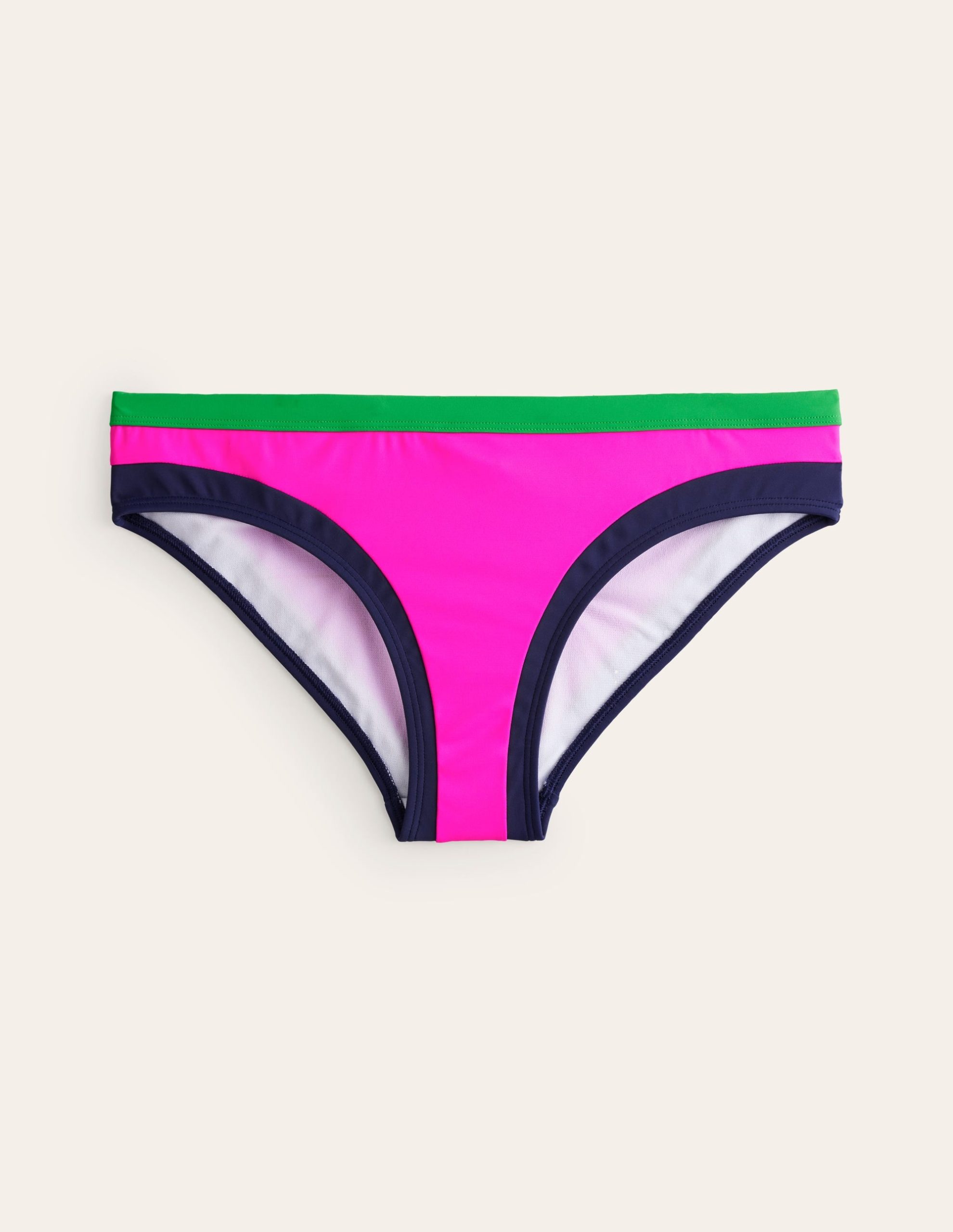Santorini Bikini Bottoms-Super Pink Colourblock - Image 5