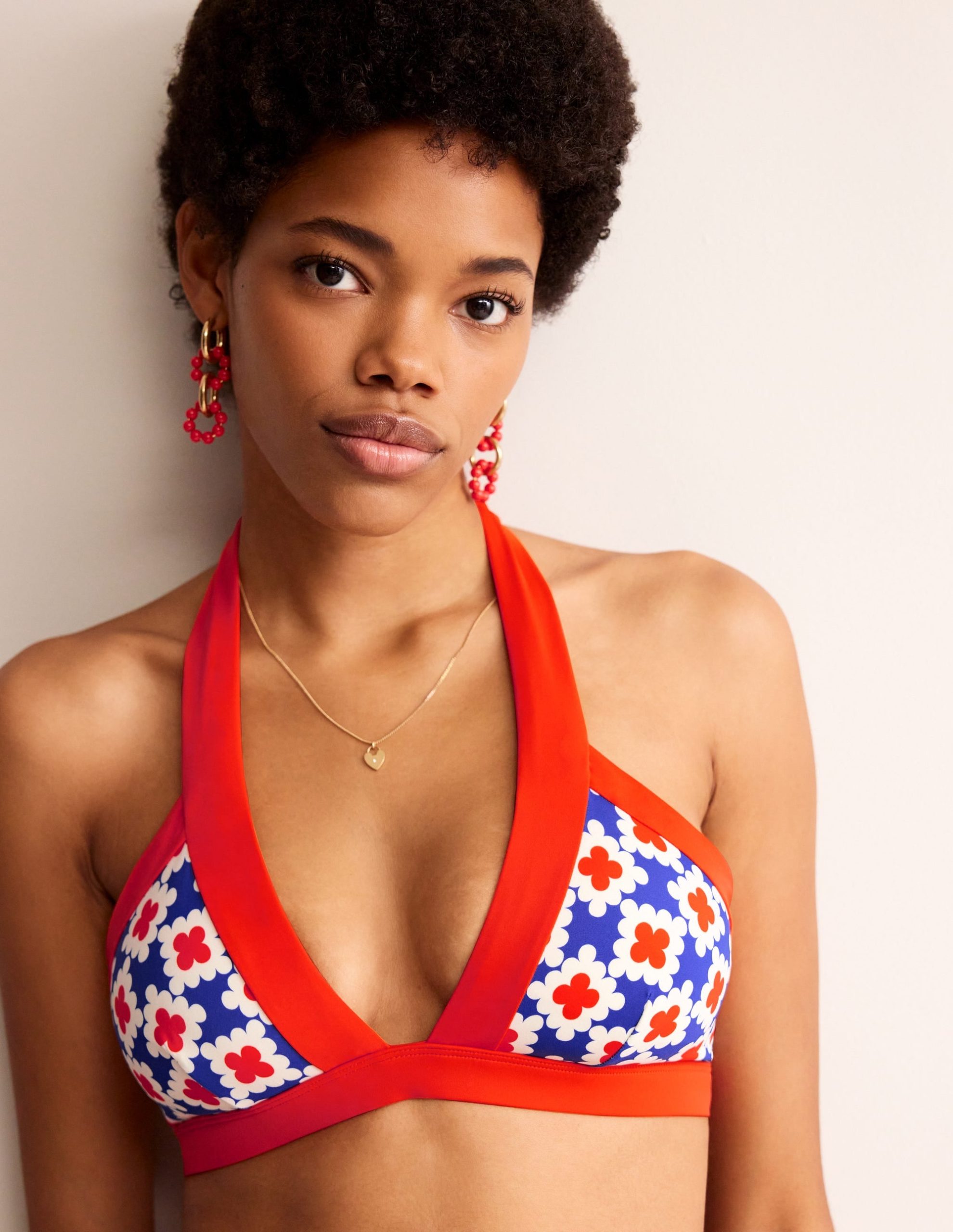 Ithaca Halter Bikini Top-Surf The Web. Abstract Tile - Image 2