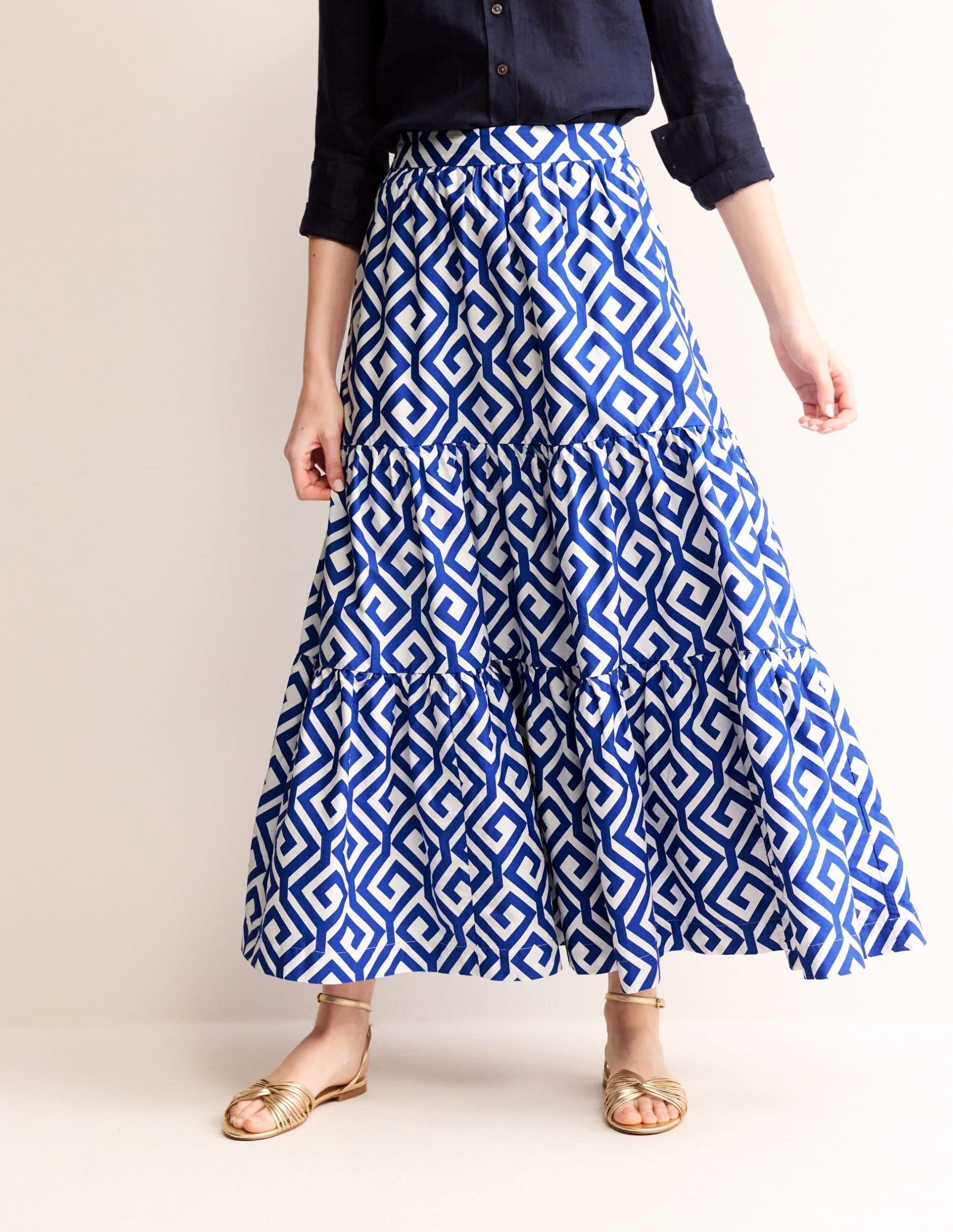 Lorna Tiered Maxi Skirt-Surf the web. Maze - Image 4