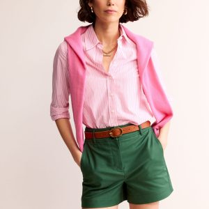 Westbourne Sateen Shorts-Dark Green