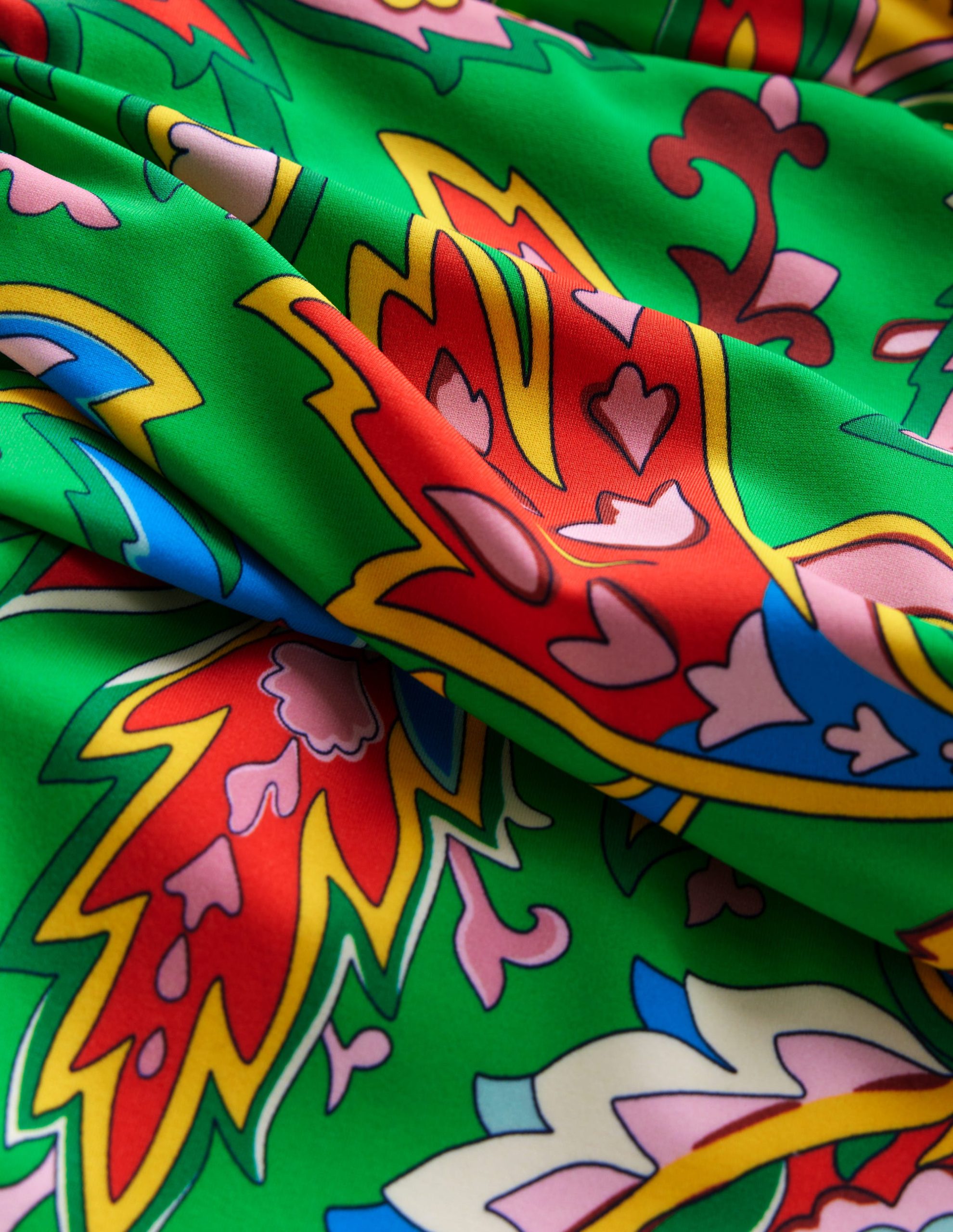 Levanzo Halter Swimsuit-Kelly Green. Paisley Azure - Image 6