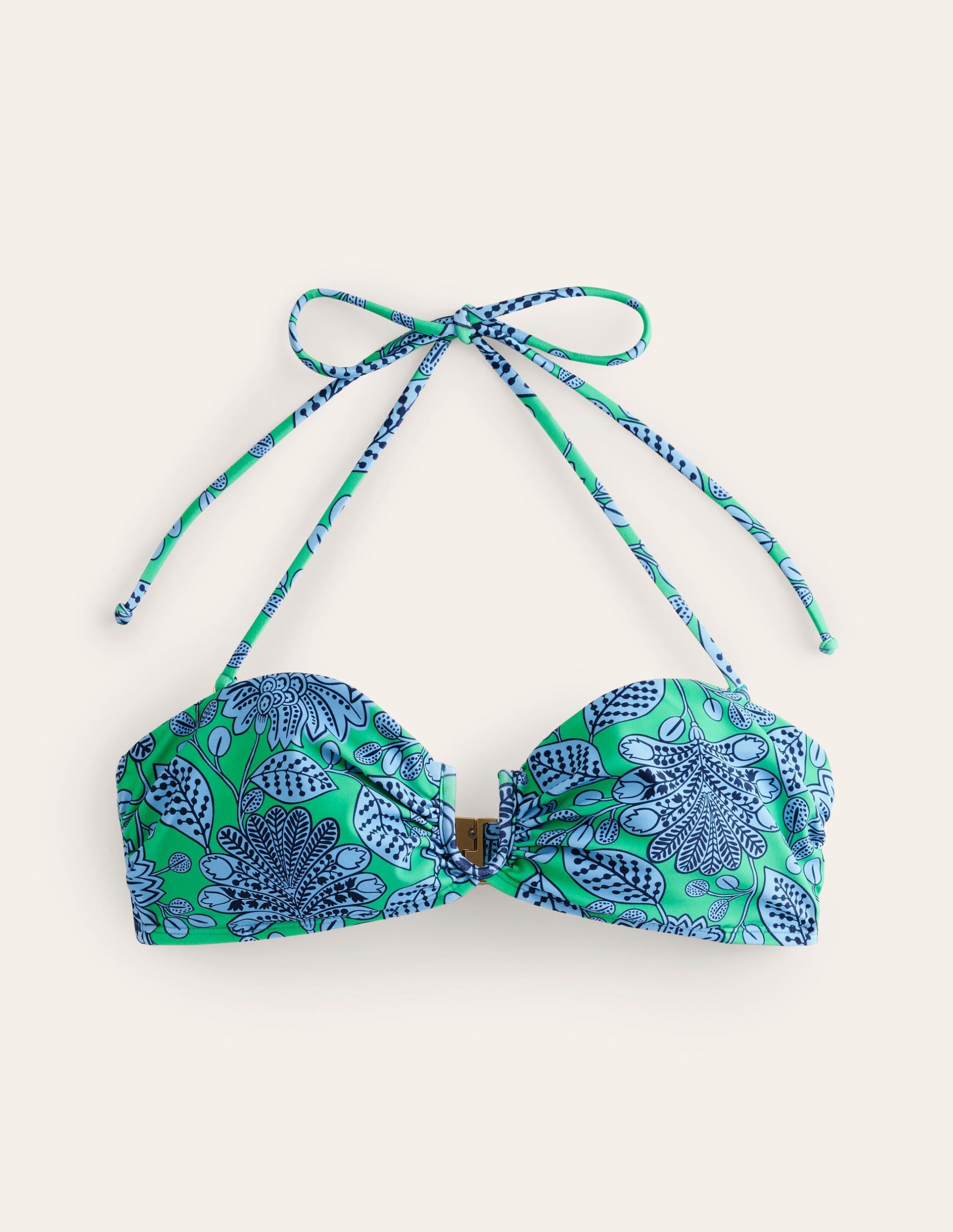 U Bar Bikini Top-Ming Green. Gardenia Swirl - Image 5