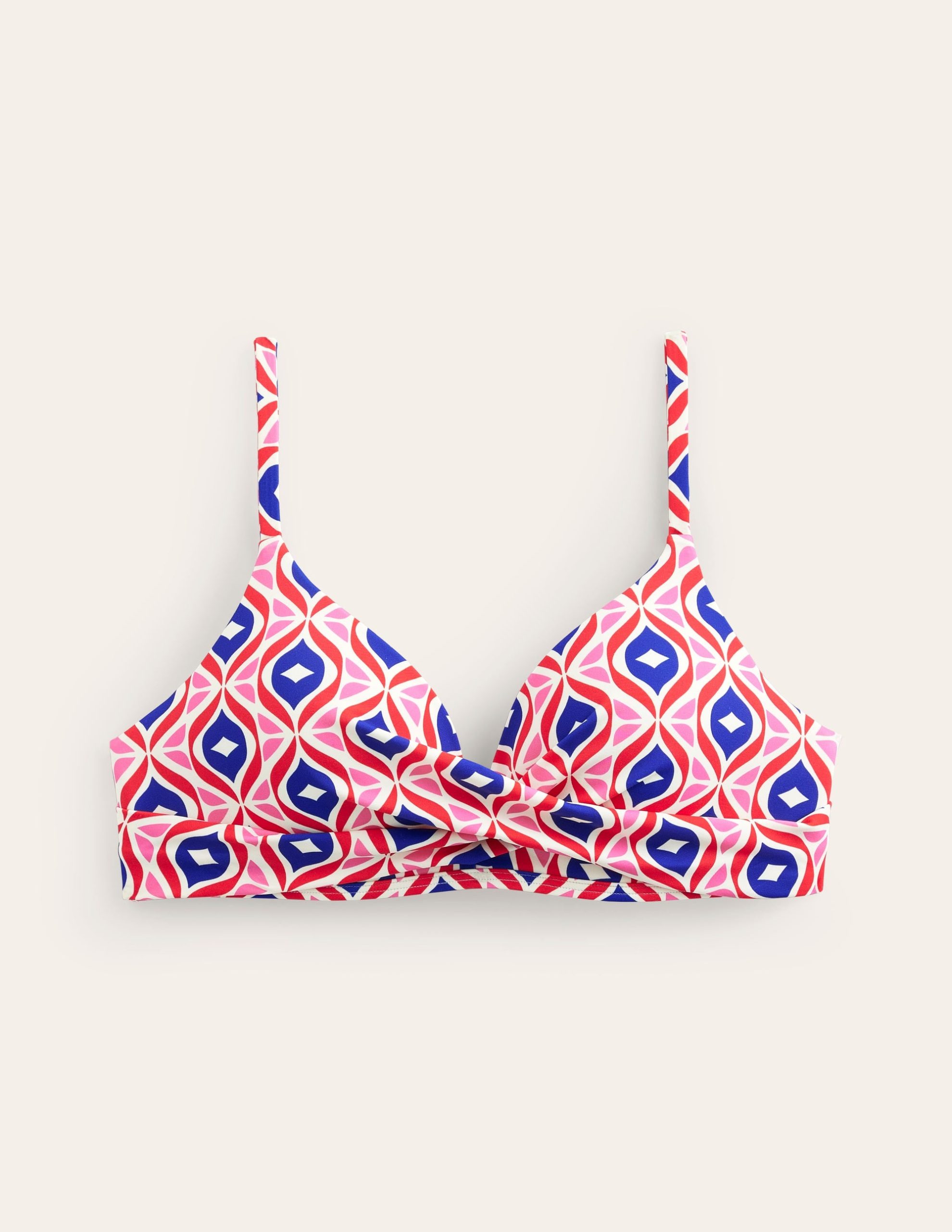 Capri Cup-size Bikini Top-Rubicondo. Diamond Wave - Image 5