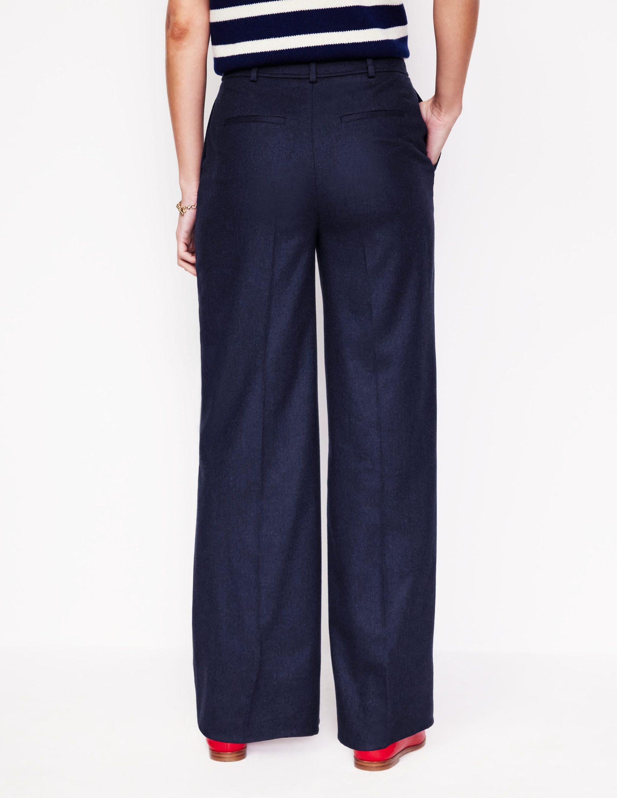 Westbourne Wool Blend Pants-Navy - Image 3