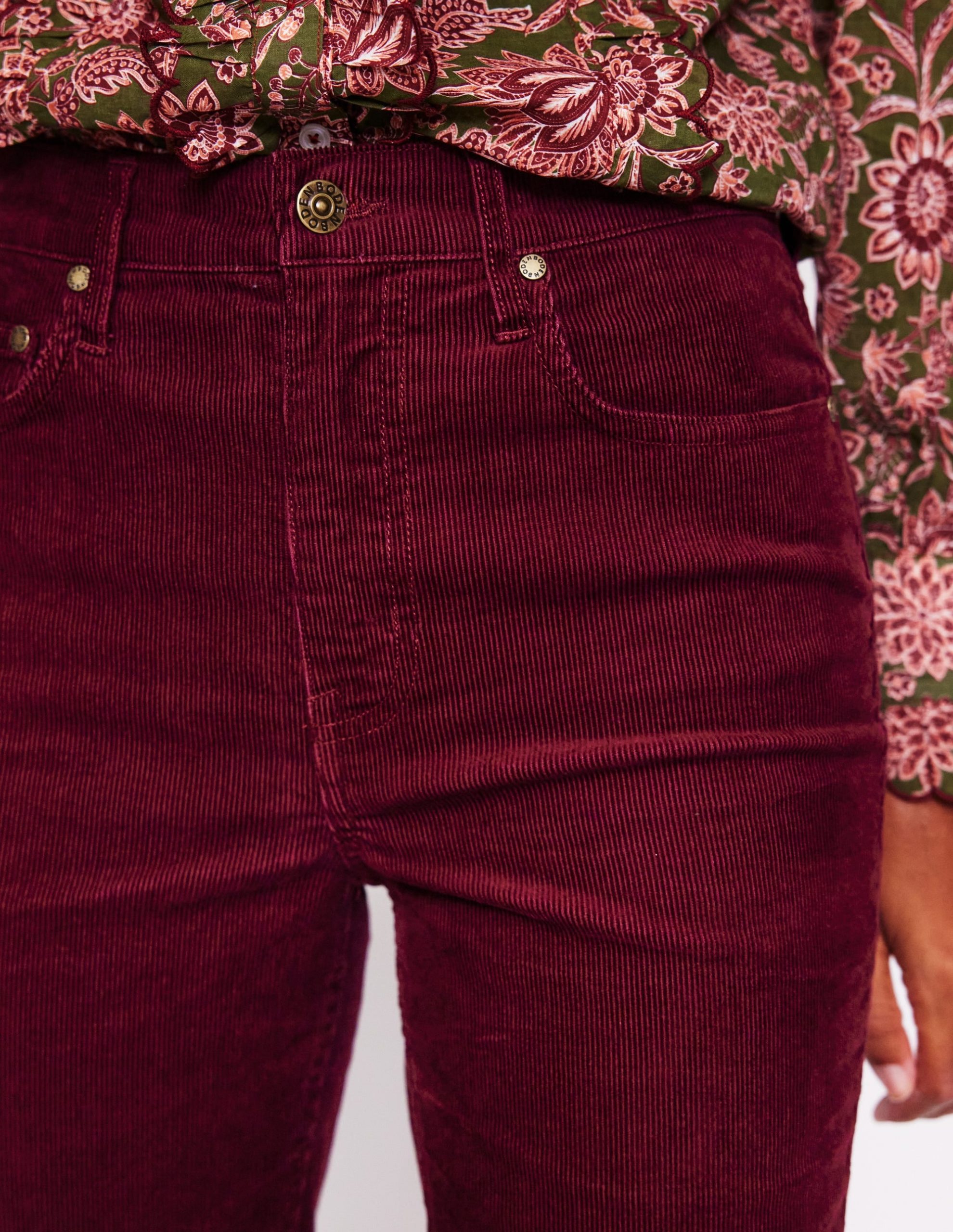 5 Pocket Cord Slim Jeans-Deep Wisteria - Image 2