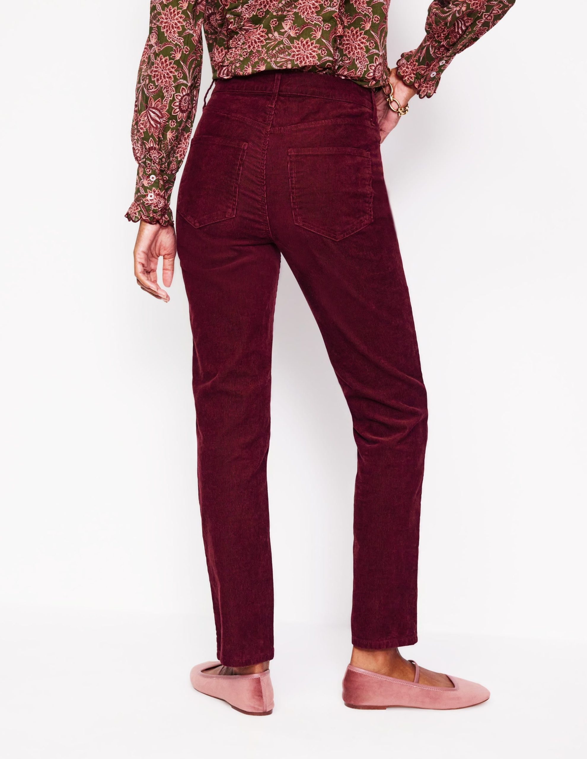 5 Pocket Cord Slim Jeans-Deep Wisteria - Image 3