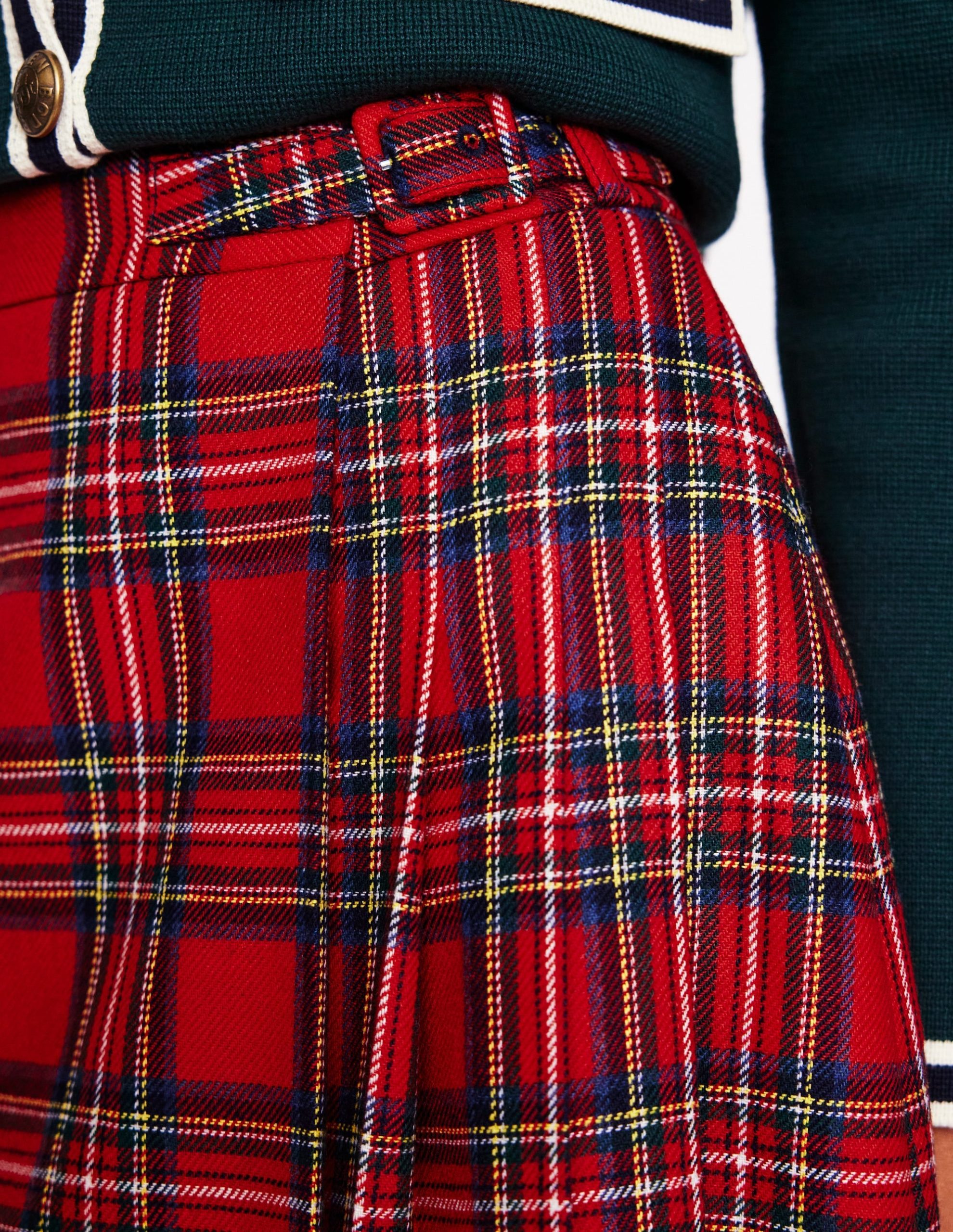 Helen Buckled Kilt-Red and Blue Check - Image 4