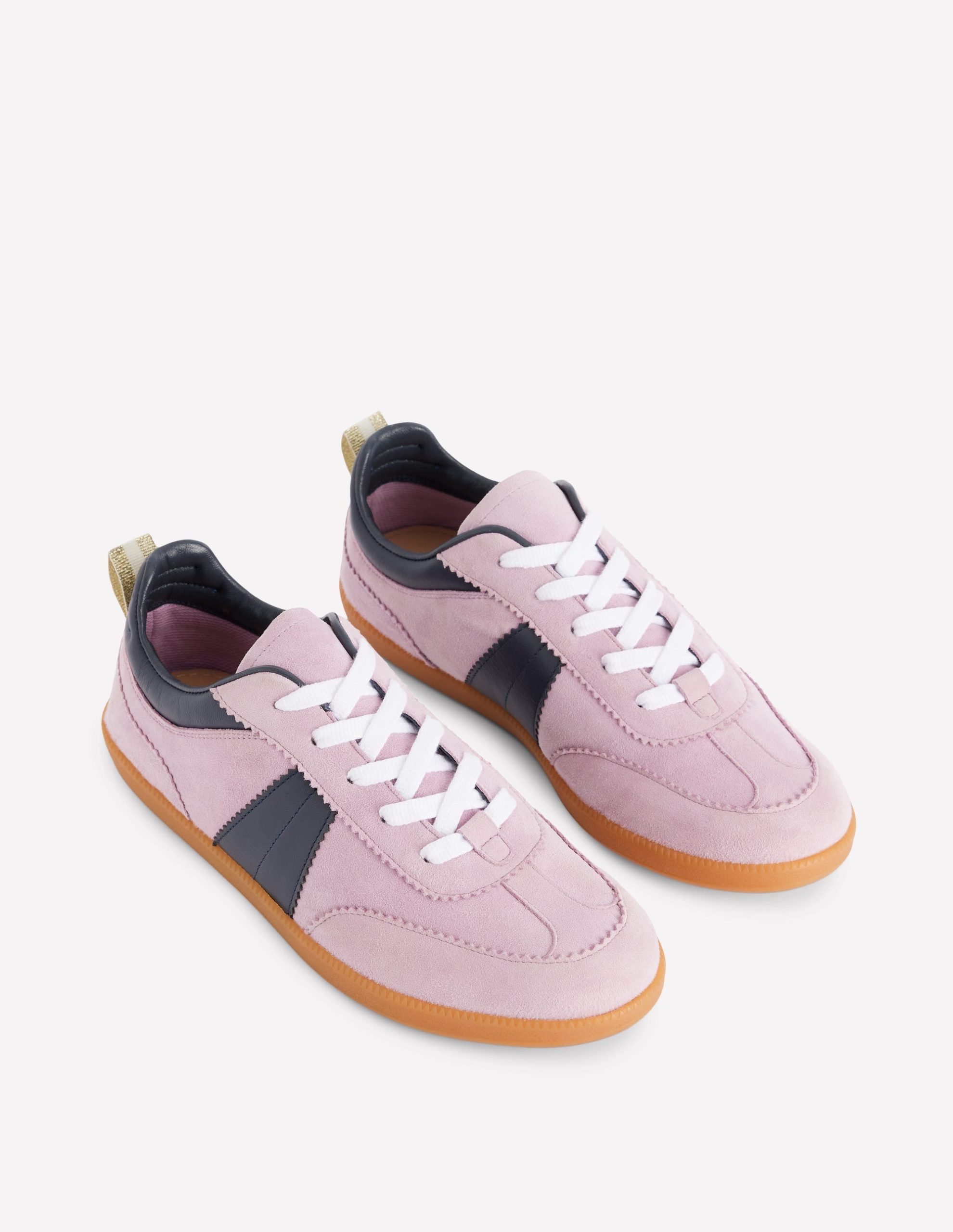 Erin Retro Tennis Trainers-Vintage Mauve/Navy - Image 3