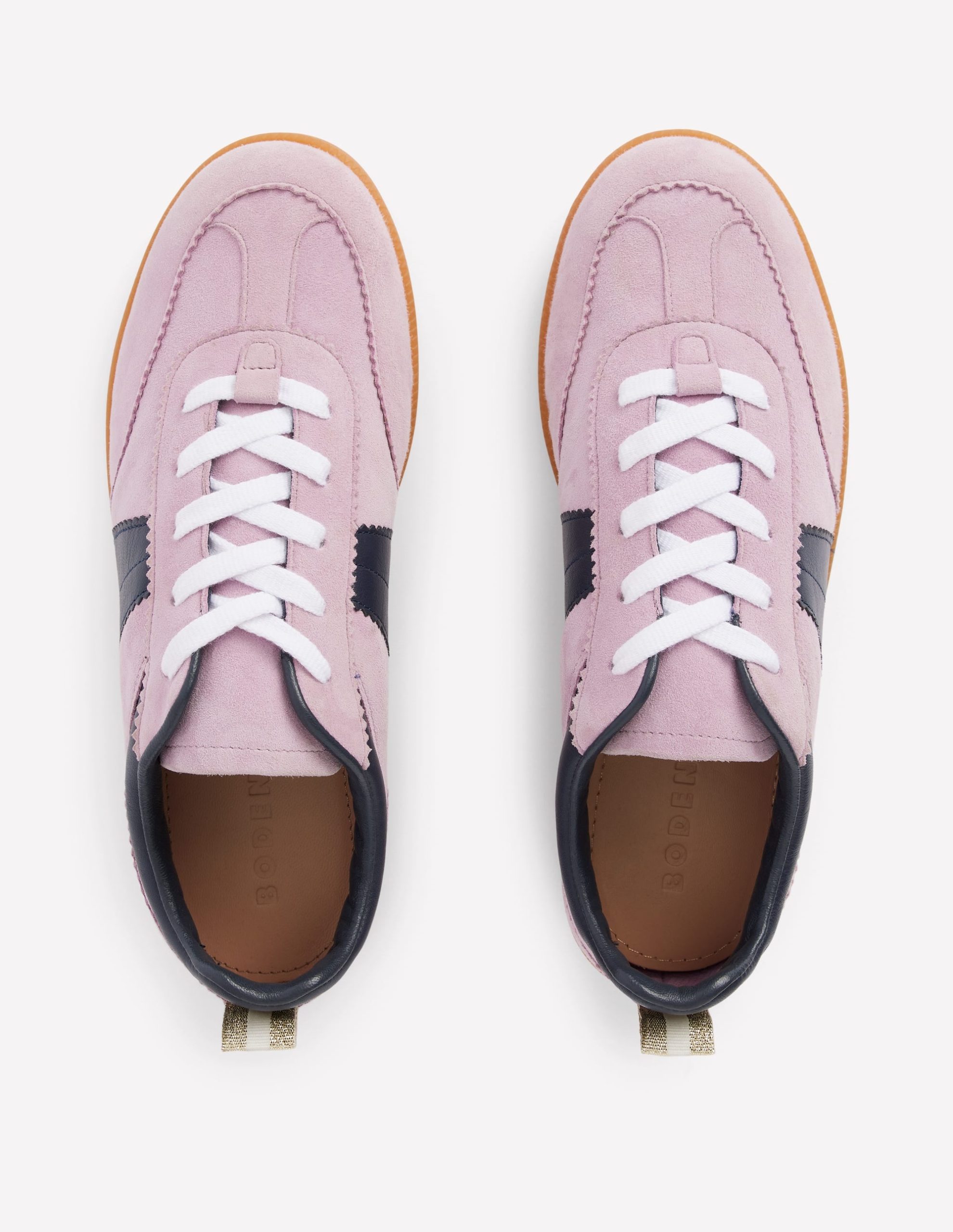 Erin Retro Tennis Trainers-Vintage Mauve/Navy - Image 5