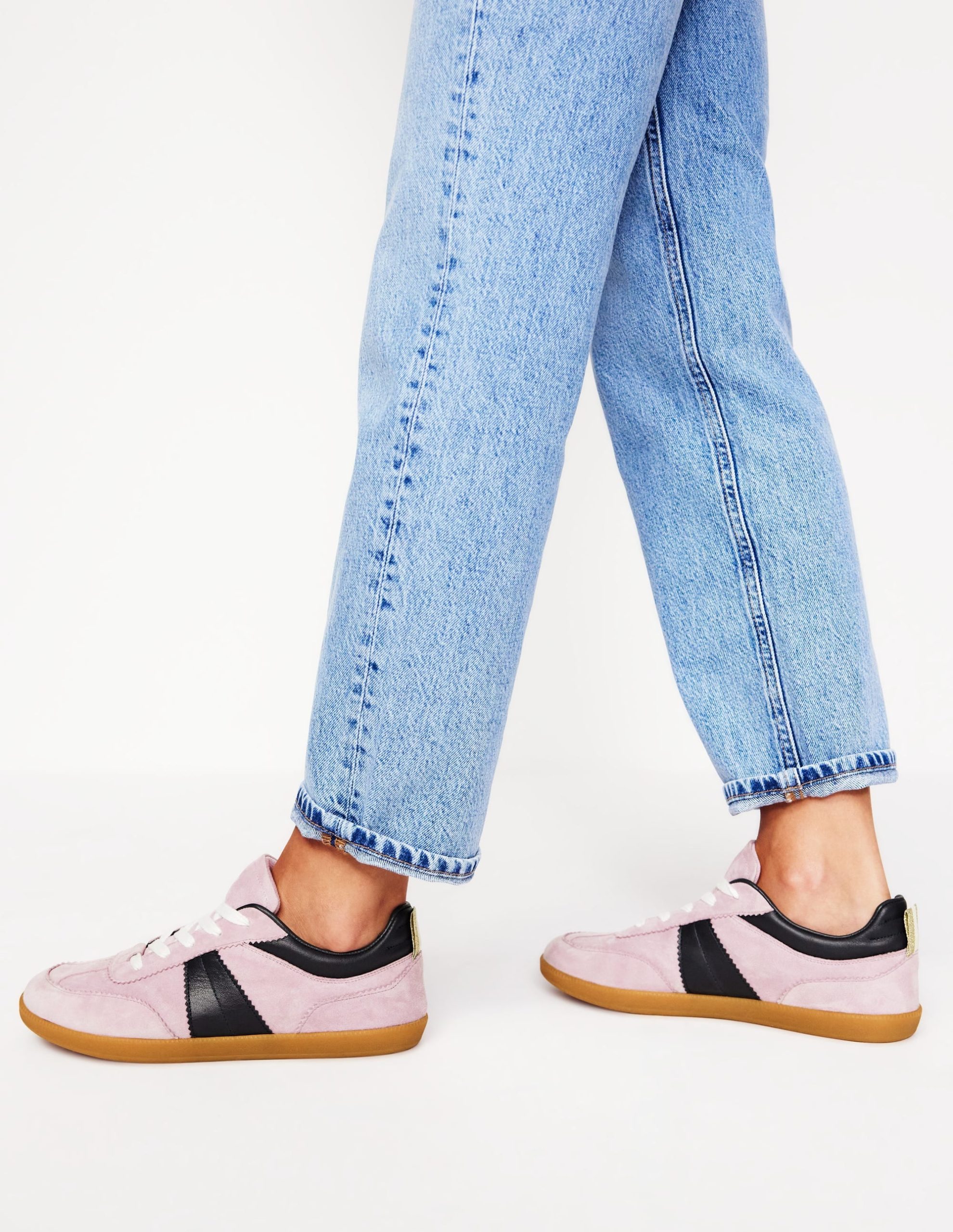 Erin Retro Tennis Trainers-Vintage Mauve/Navy - Image 2