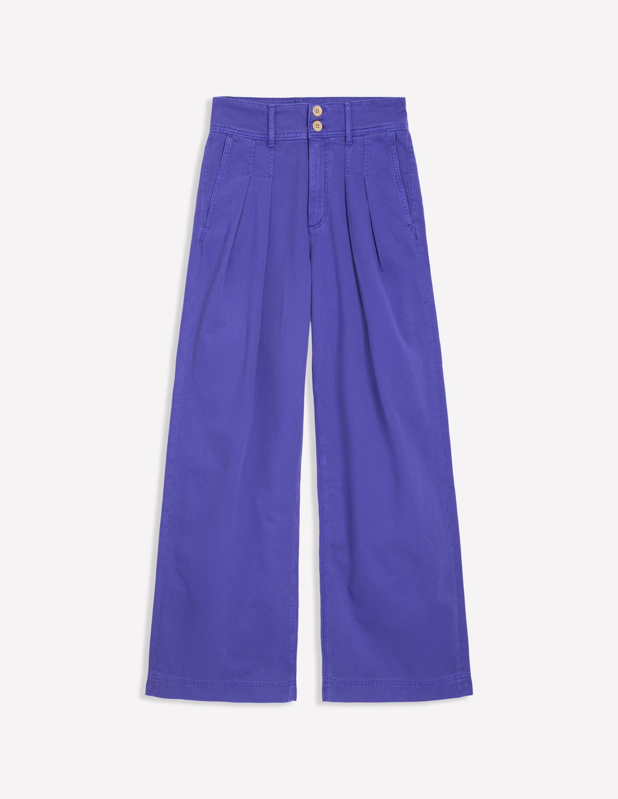 Brompton Wide Leg Trousers-Bright Blue - Image 5
