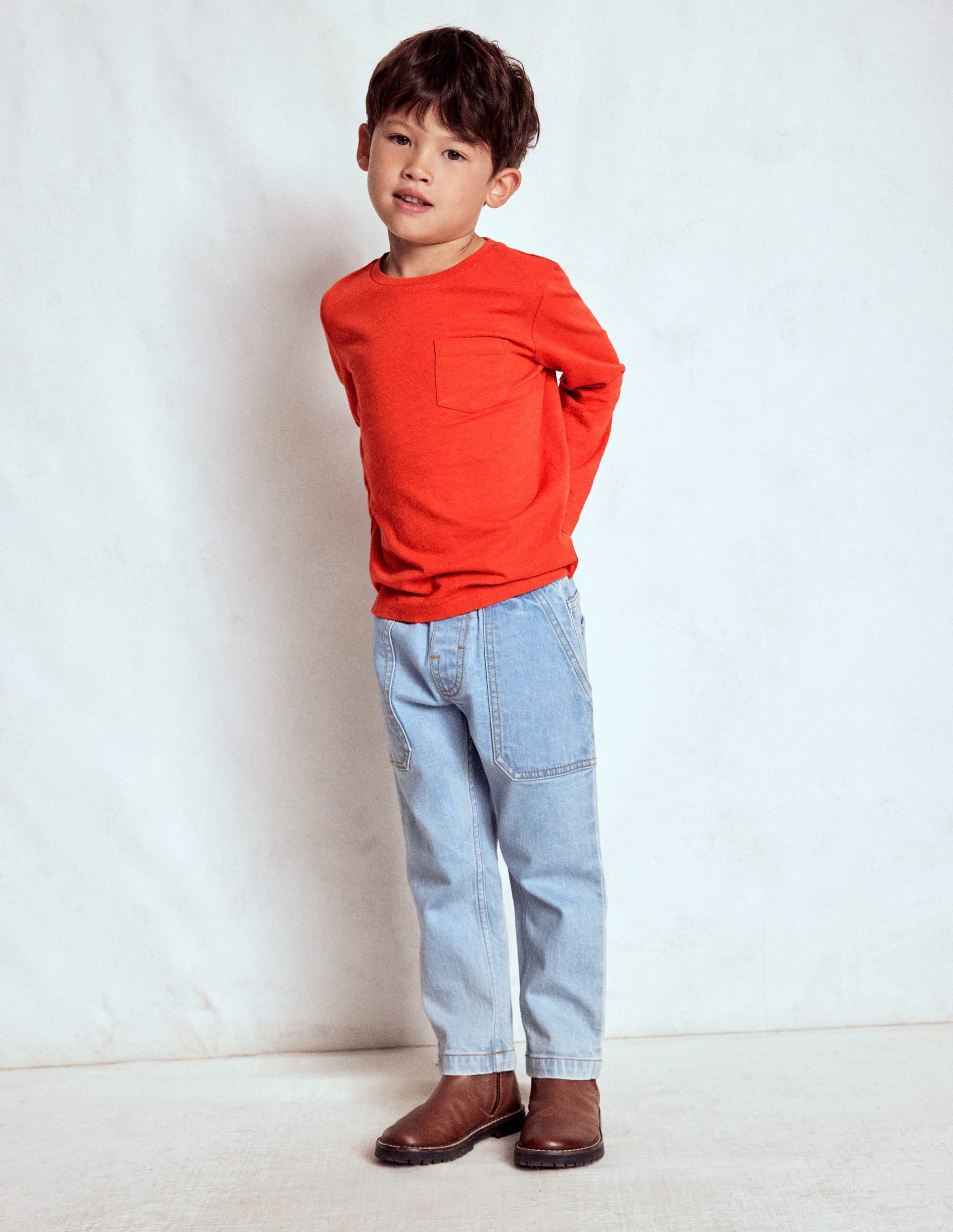 Everyday Long Sleeve T-Shirt-Cinnamon Red - Image 2