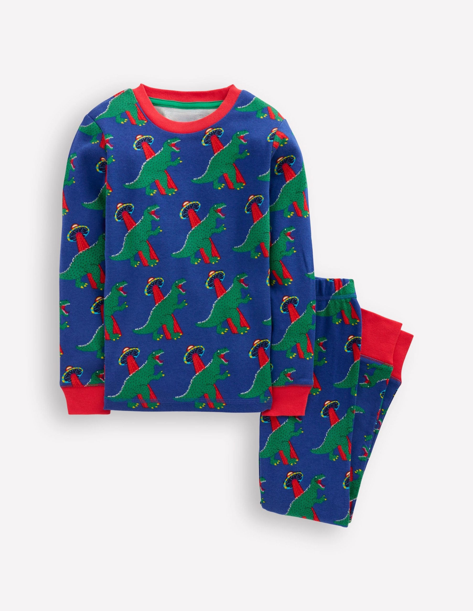 Snug Glow-In-The-Dark Pajamas-Dino Space