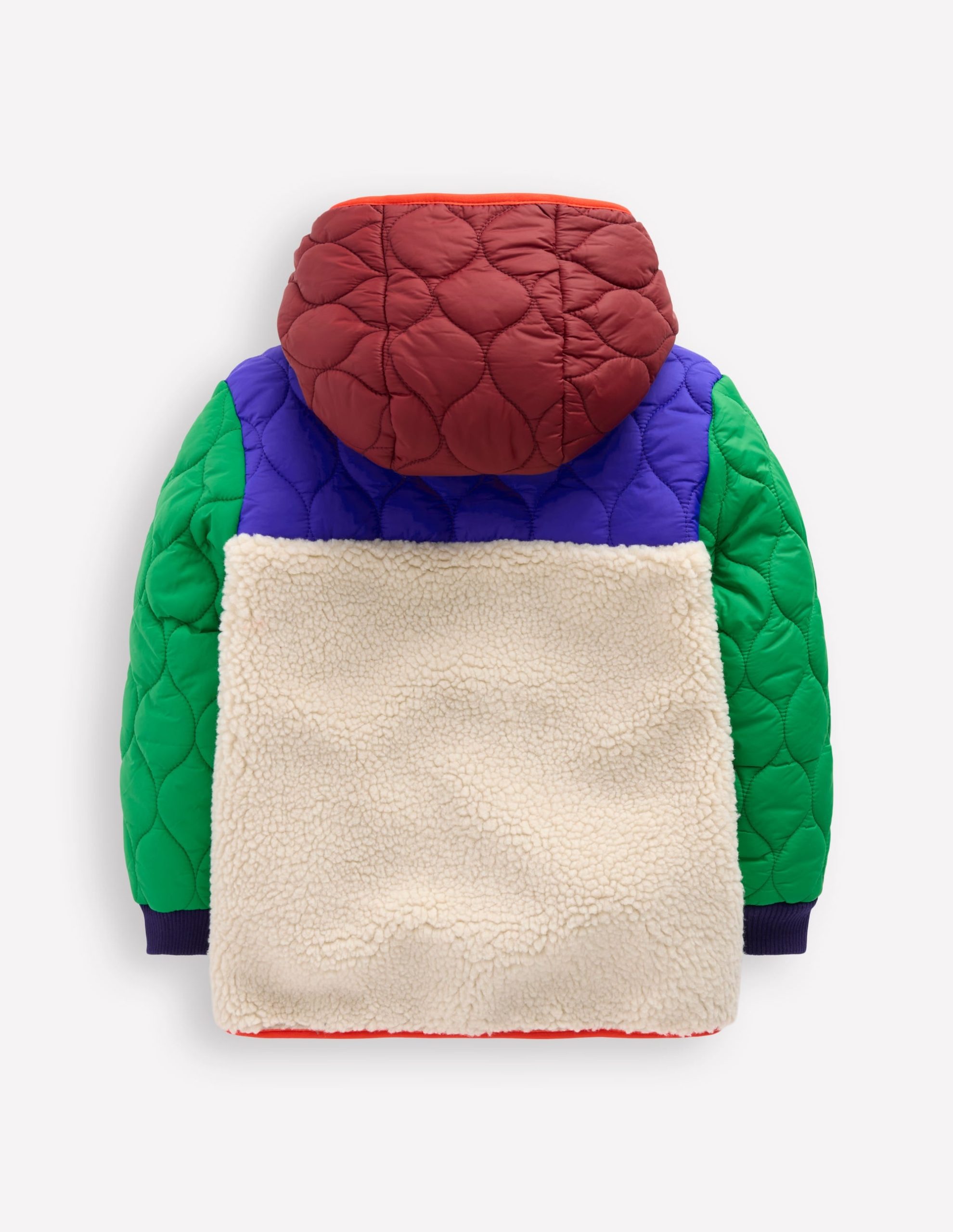 Quilted Borg Jacket-Natural Borg - Image 3