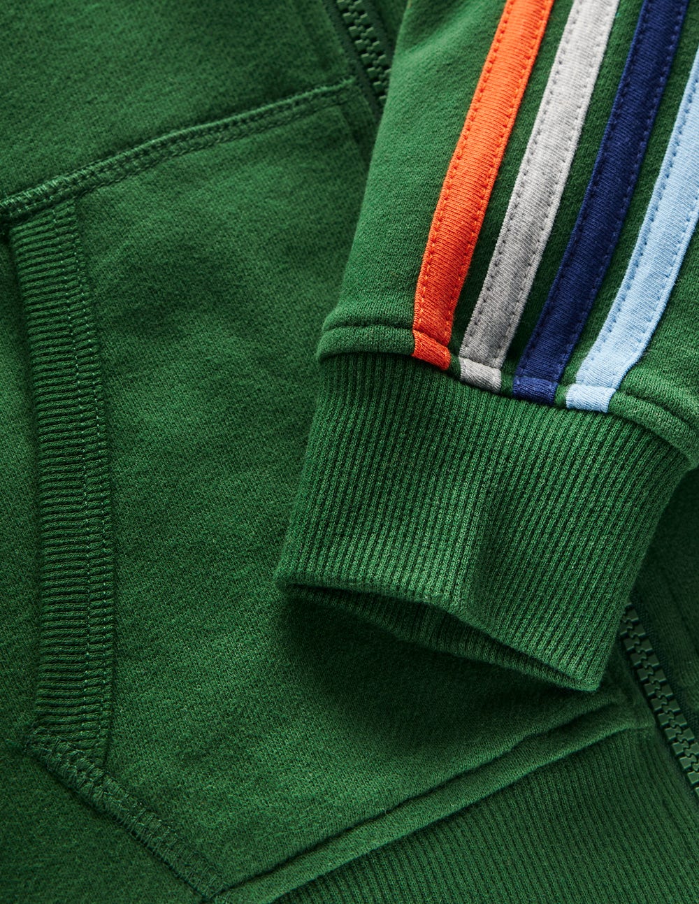 Rainbow Zip-up Hoody-Pine Green - Image 3