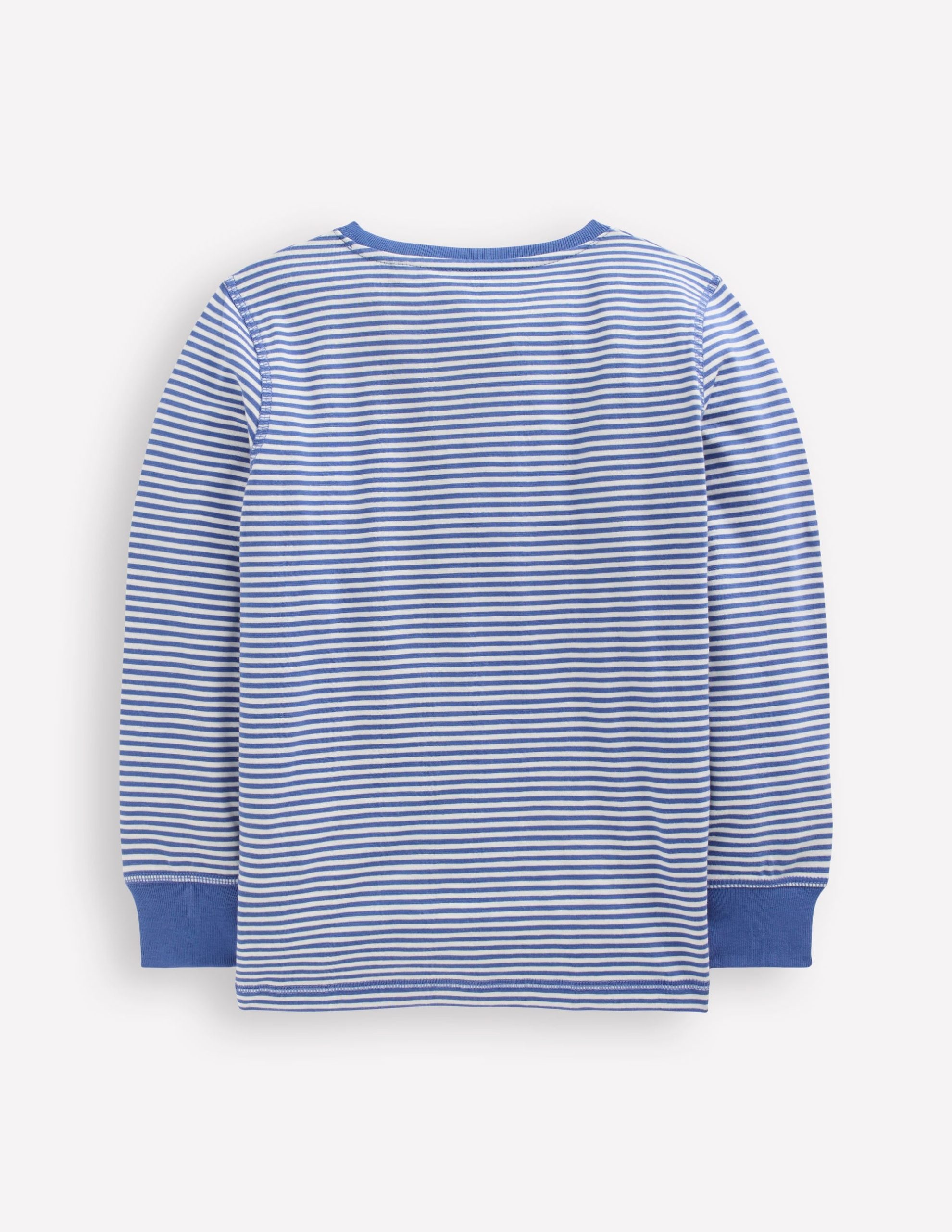 Everyday Henley T-shirt-Bluejay Stripe - Image 2