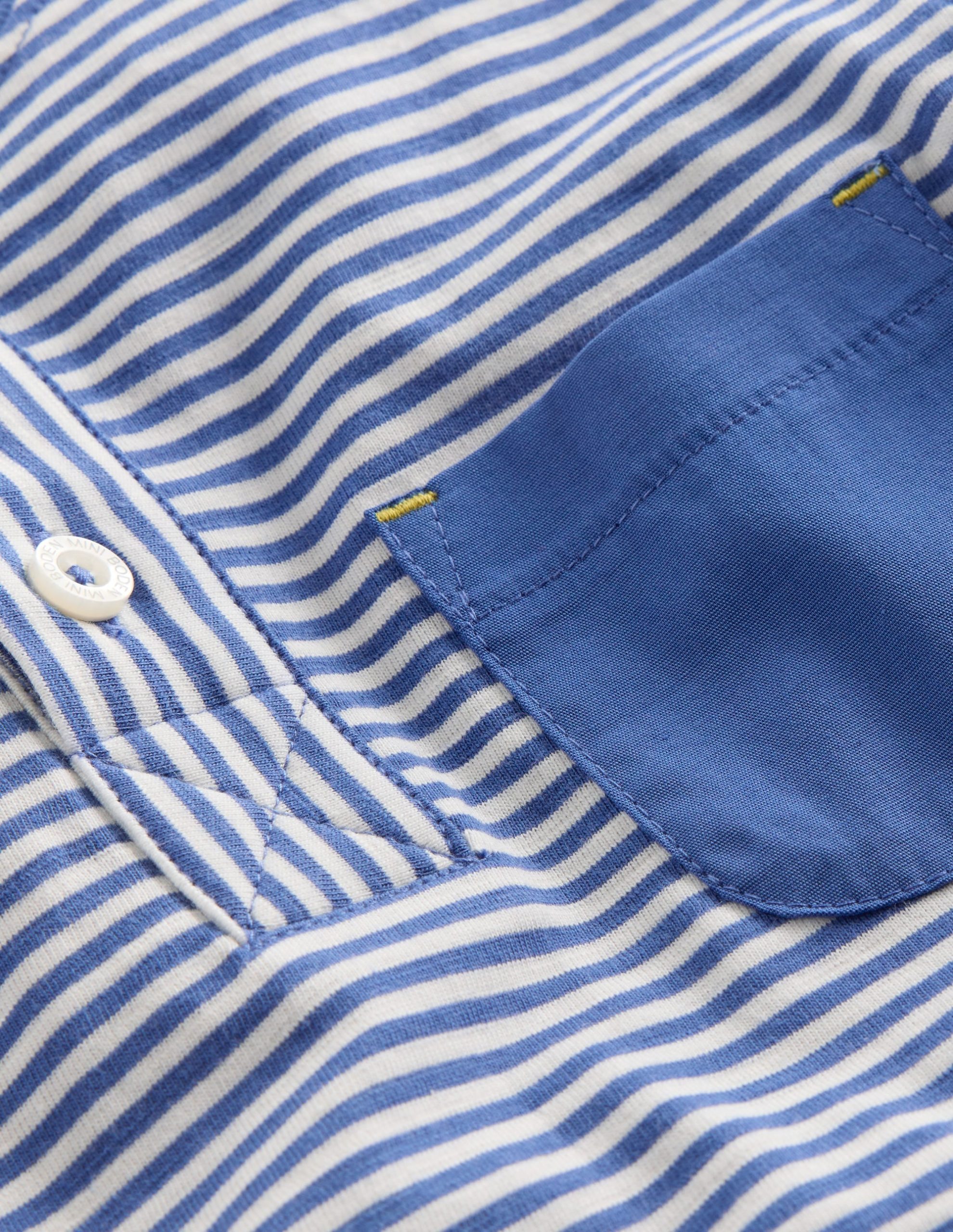 Everyday Henley T-shirt-Bluejay Stripe - Image 3