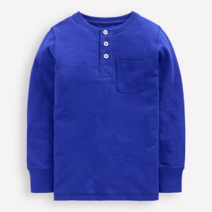 Everyday Henley T-shirt-Bright Blue