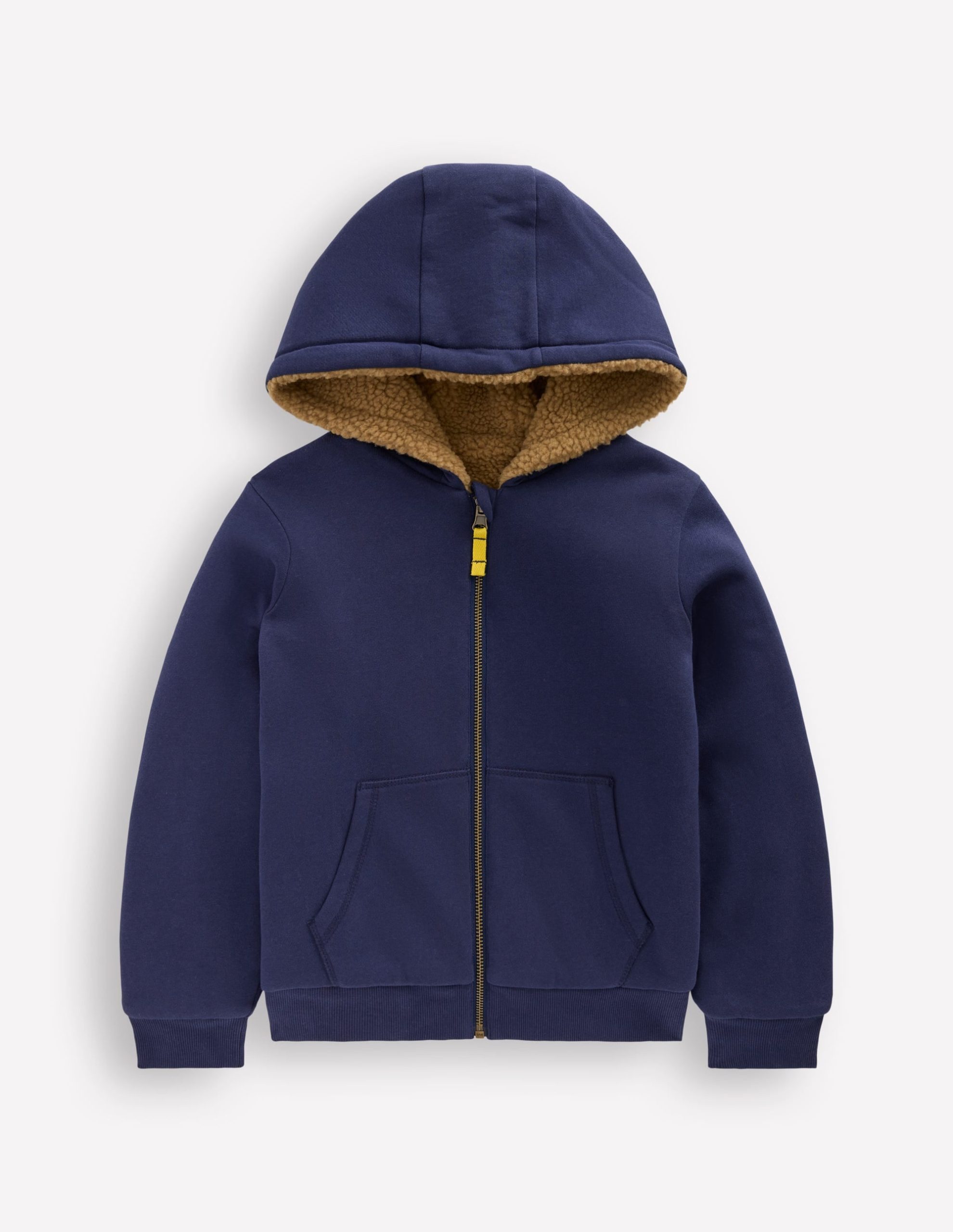 Reversible Borg Hoody-College Navy