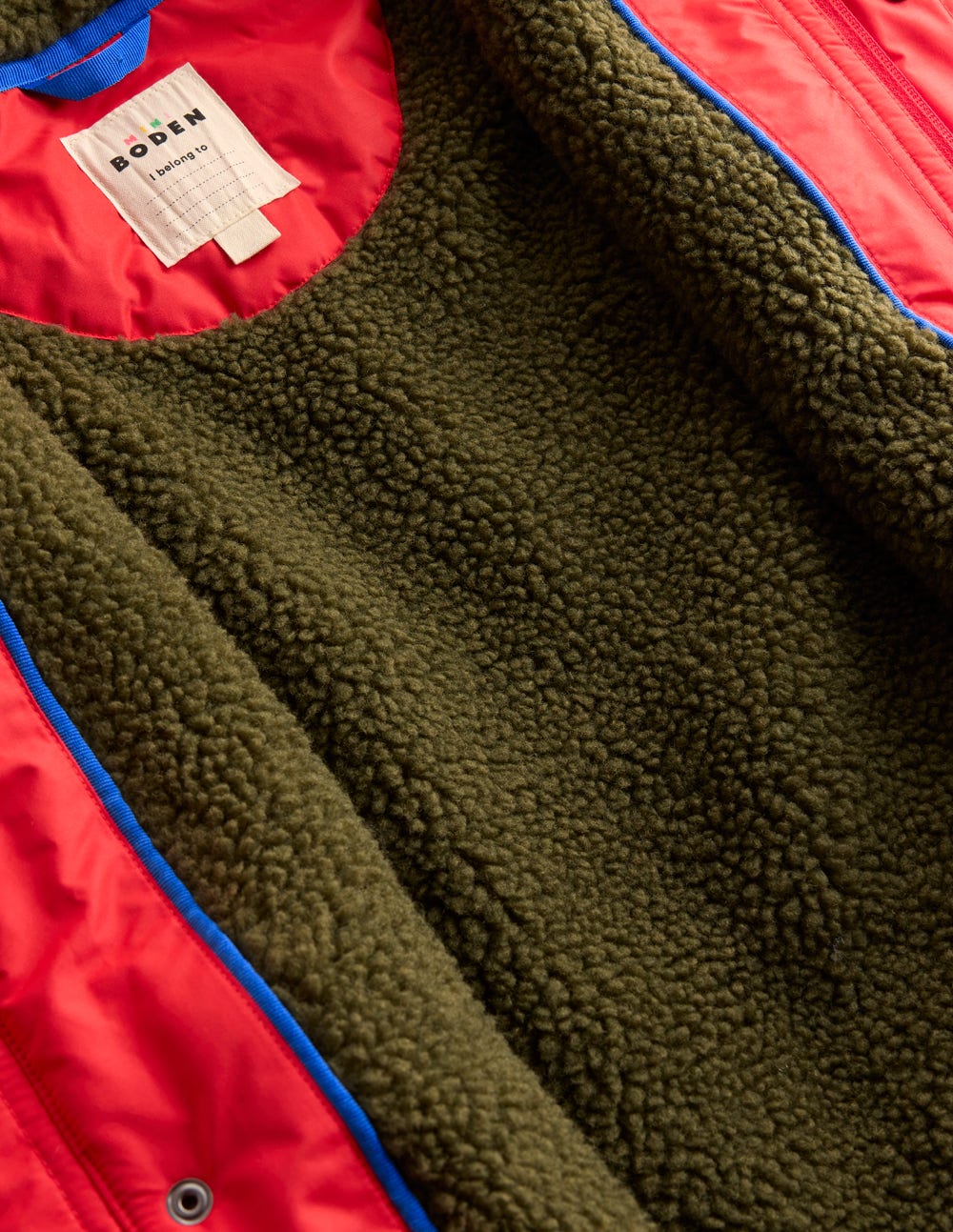 Borg Lined Anorak-Red - Image 5