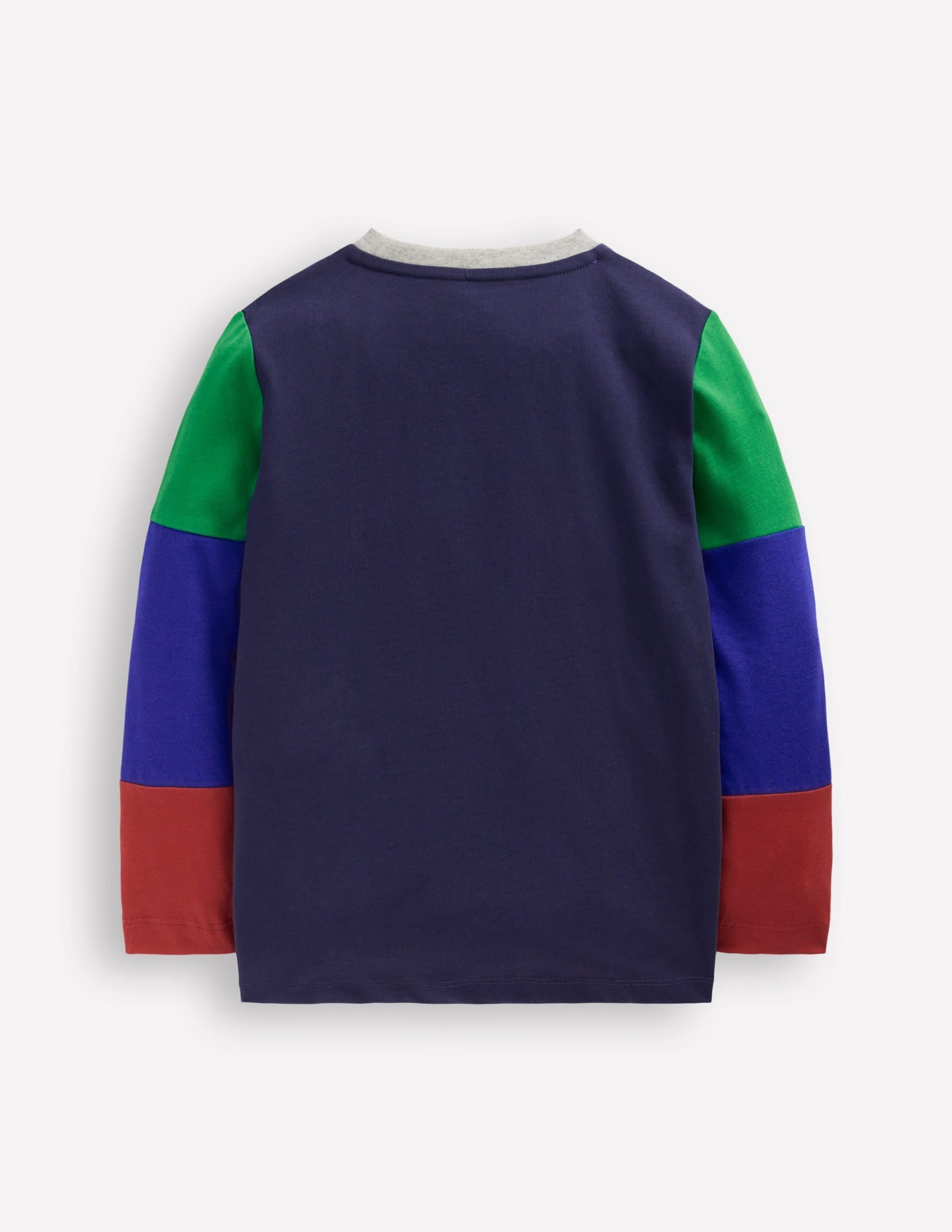 Long Sleeve Hotchpotch T-shirt-College Navy - Image 3