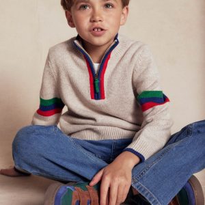 Heritage Half-zip Sweater-Oatmeal Marl