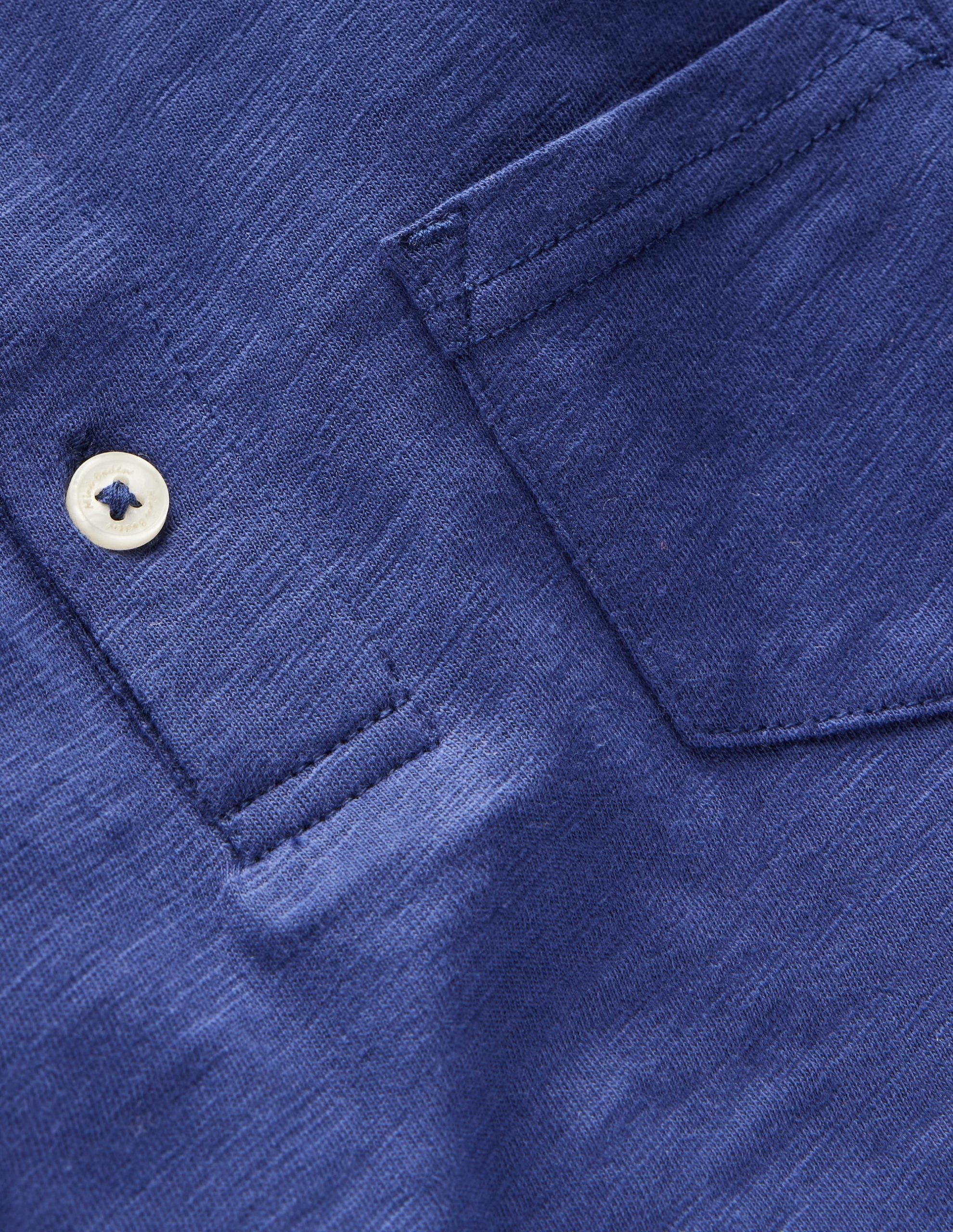 Long Sleeve Slub Polo-College Navy - Image 3