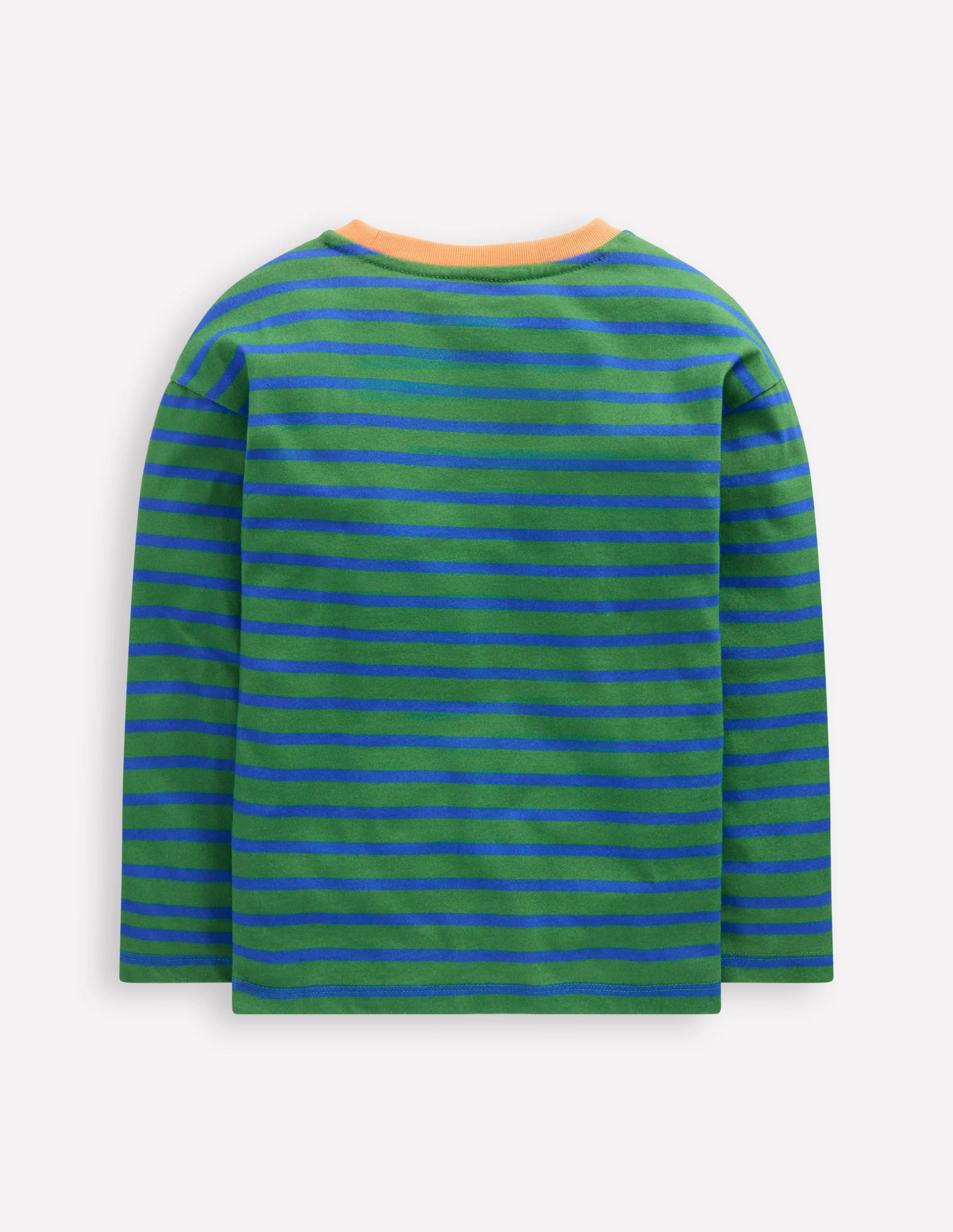 Breton T-shirt-Bright Blue/ Iguana Green - Image 2