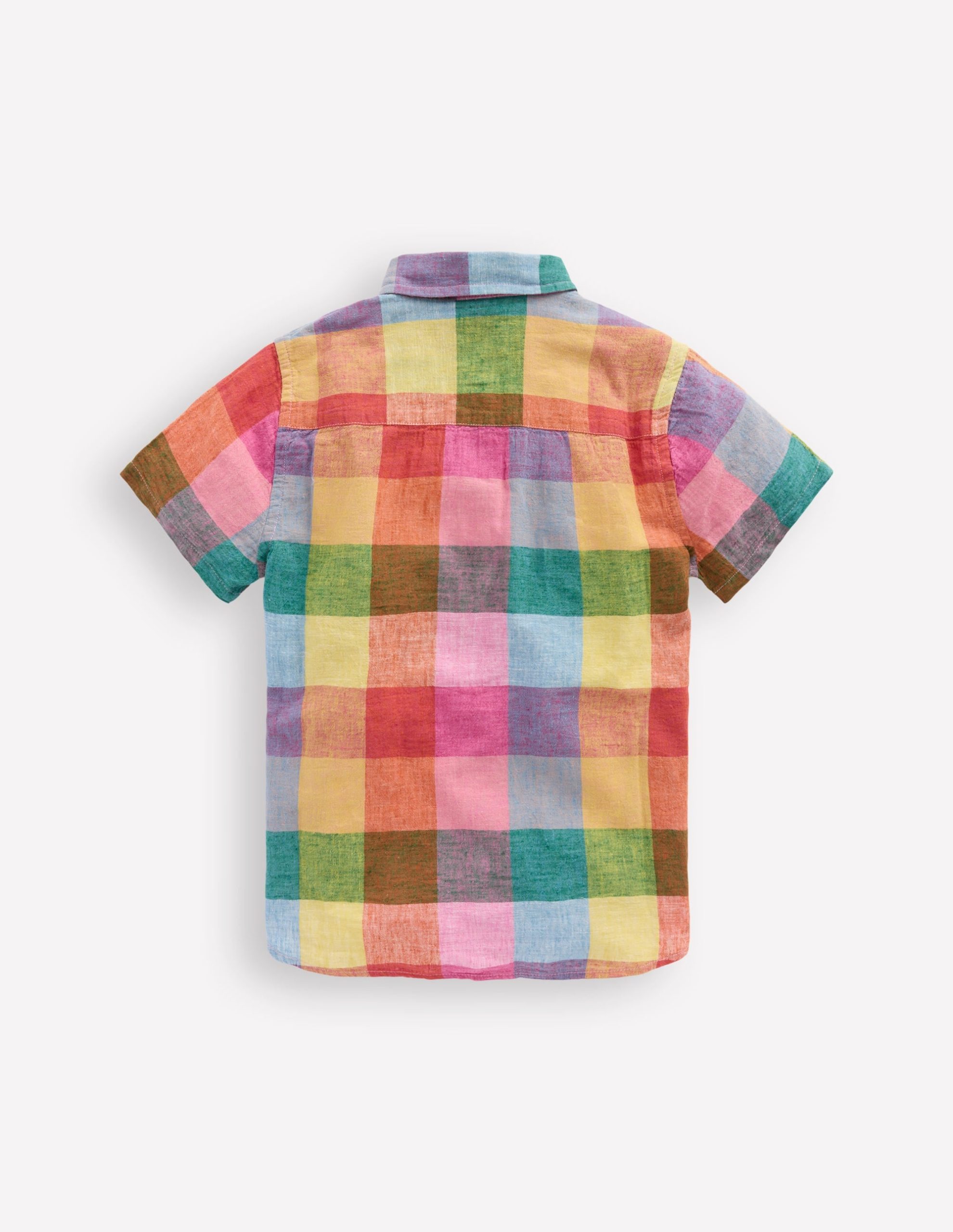 Cotton Linen Shirt-Multi Gingham - Image 2