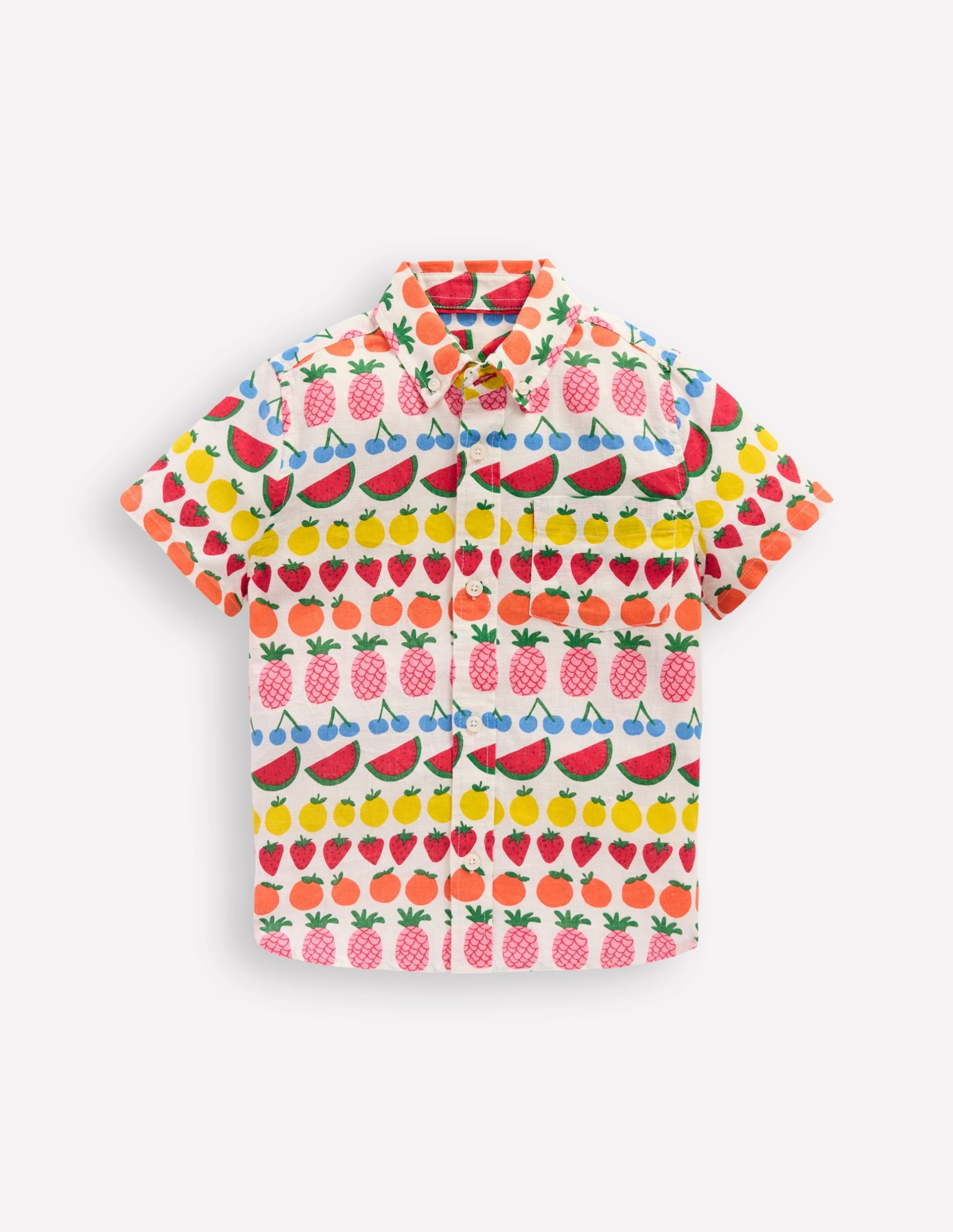 Cotton Linen Shirt-Fruit Stripe - Image 6