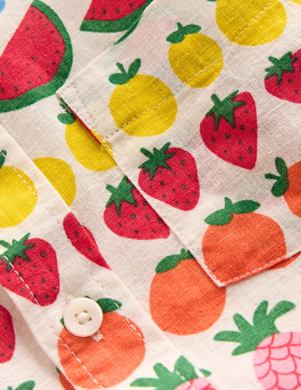 Cotton Linen Shirt-Fruit Stripe - Image 8