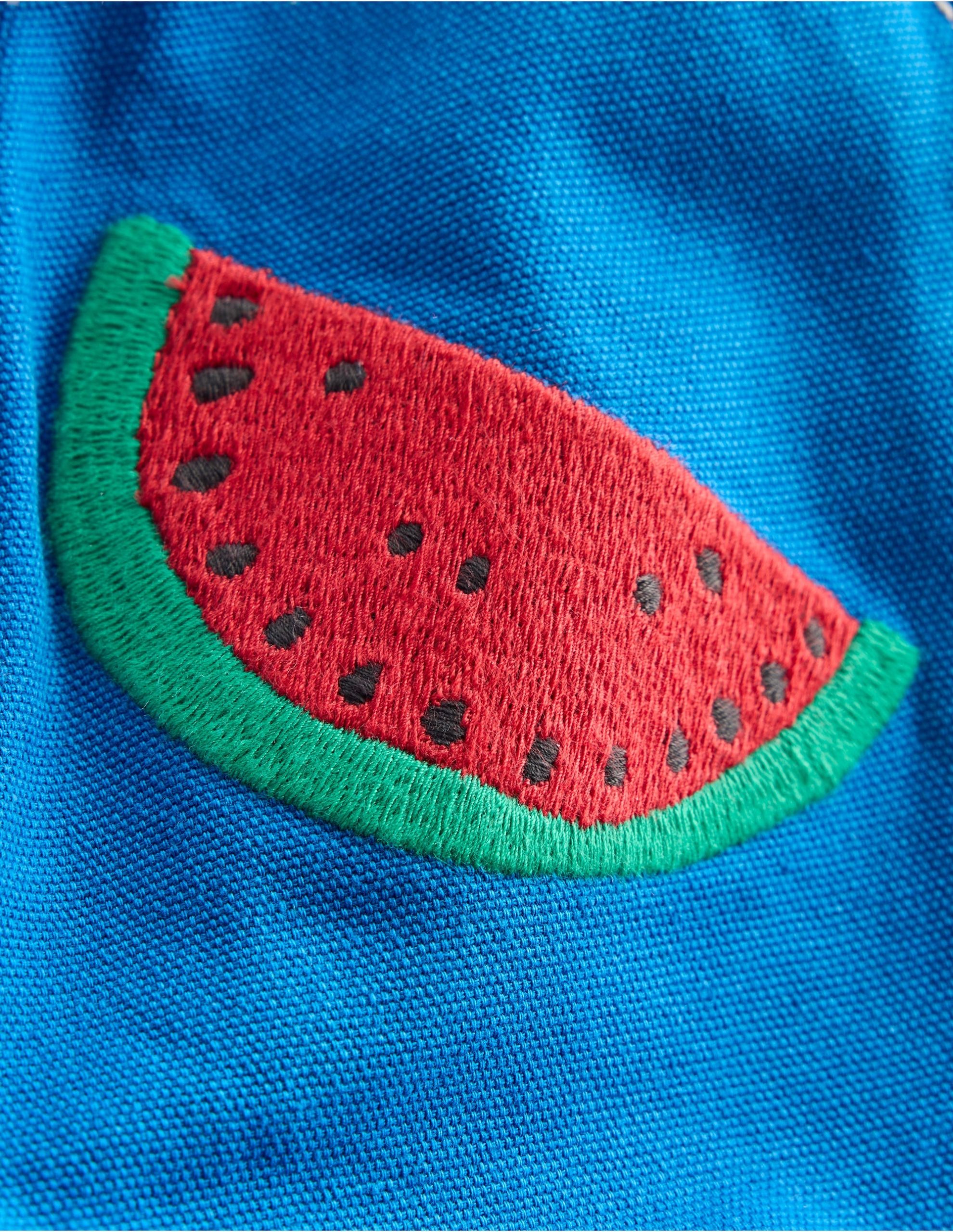 Pull-On Cotton Shorts-Fruit Embroidery - Image 4