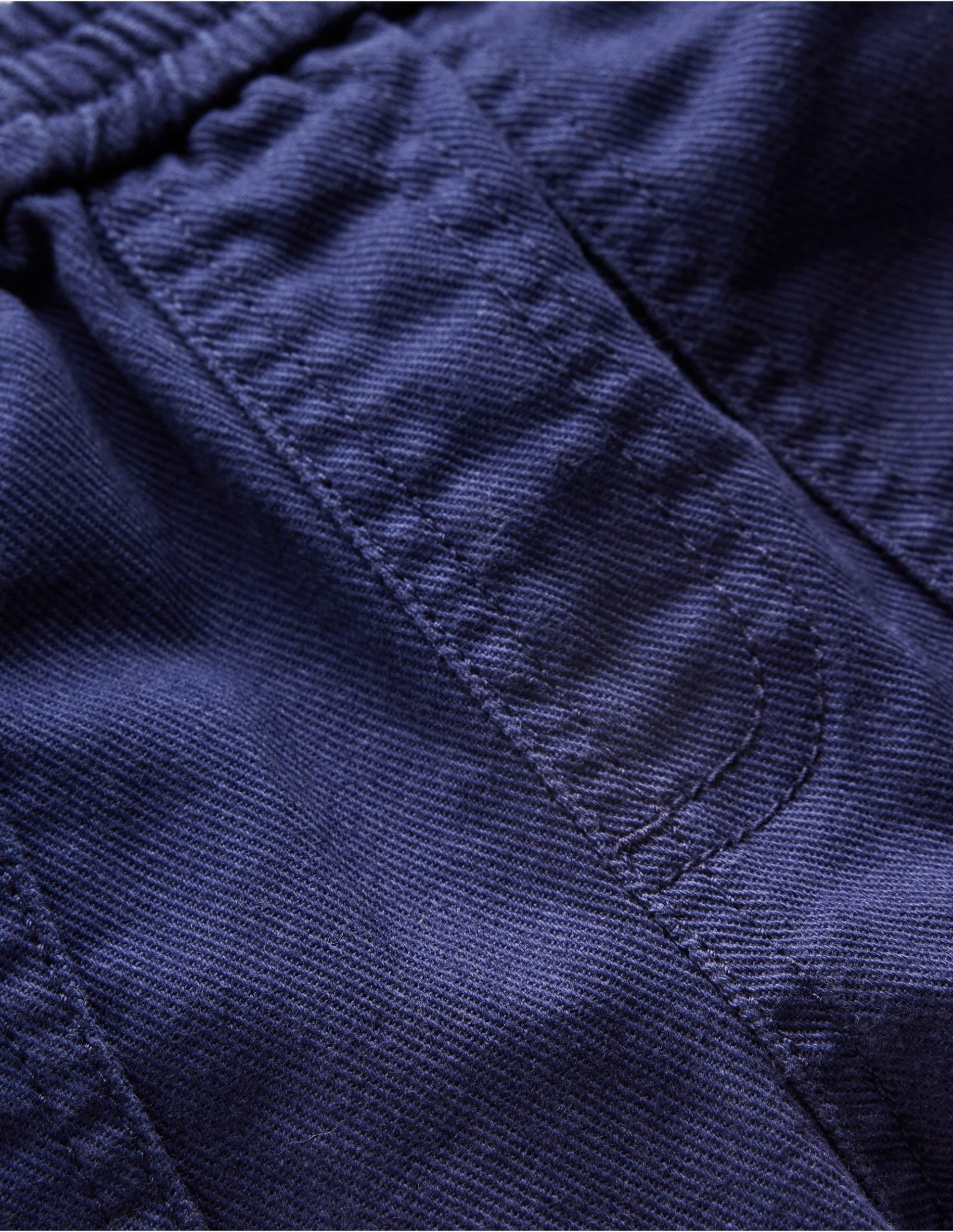 Pull-on Cotton Pants-Navy - Image 3