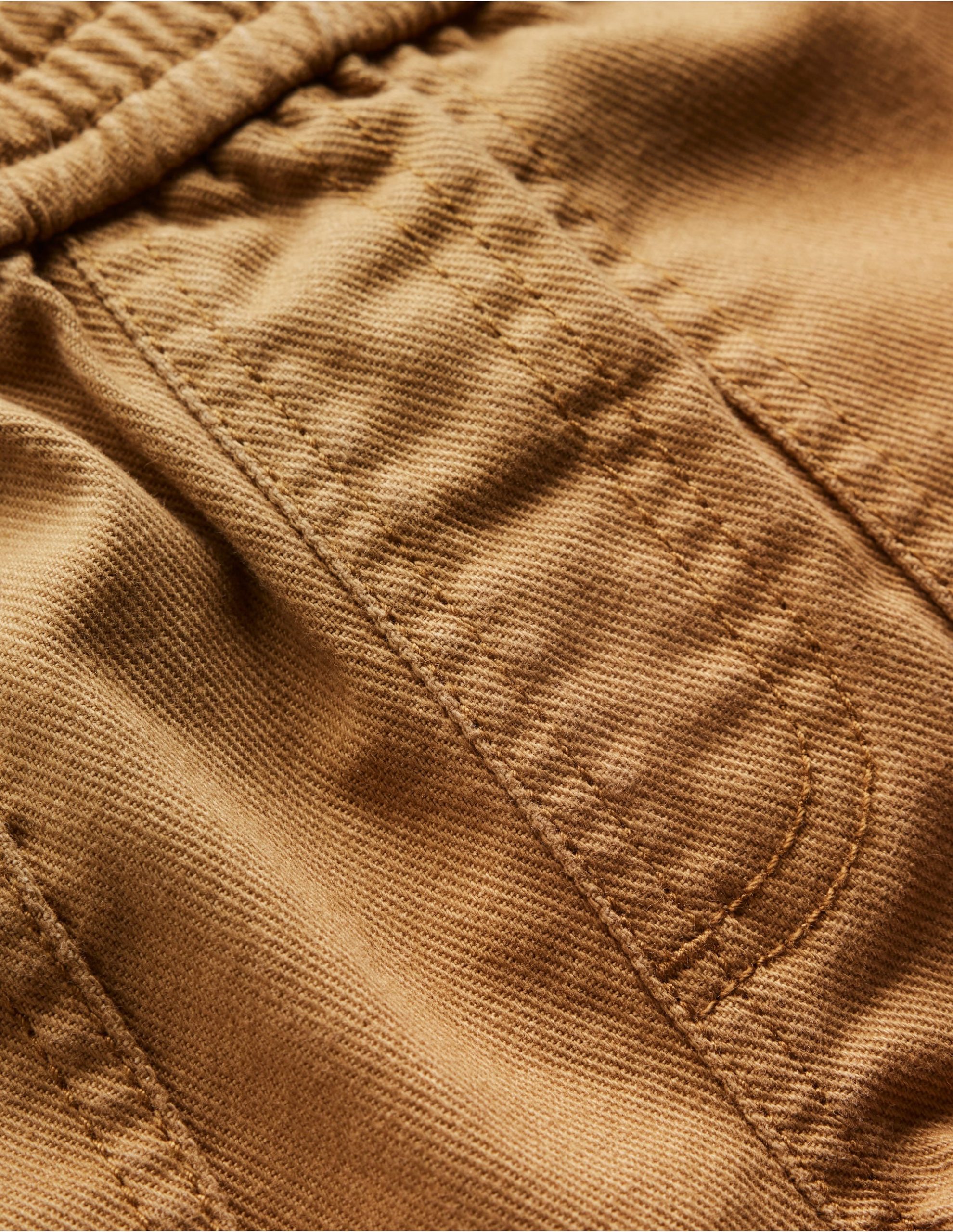 Pull-on Cotton Pants-Stone Grey - Image 3