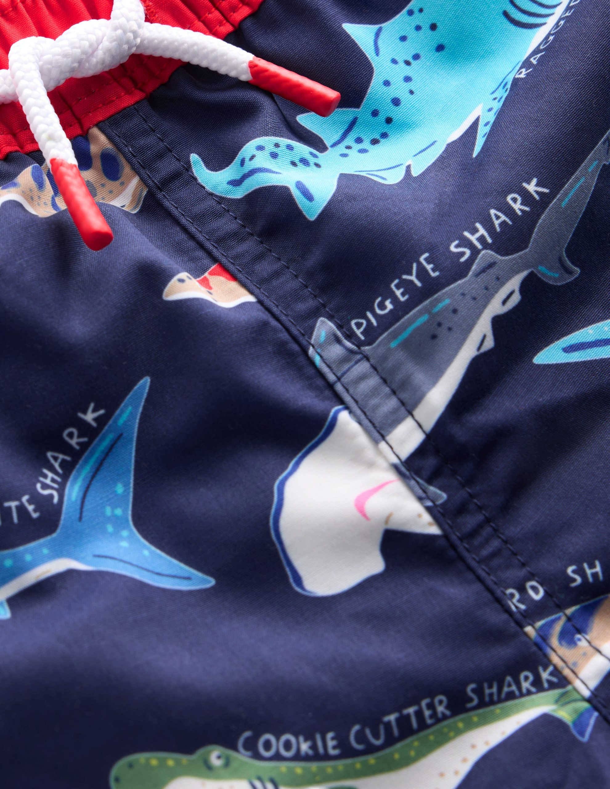 Swim Shorts-College Navy Sharks - Image 4