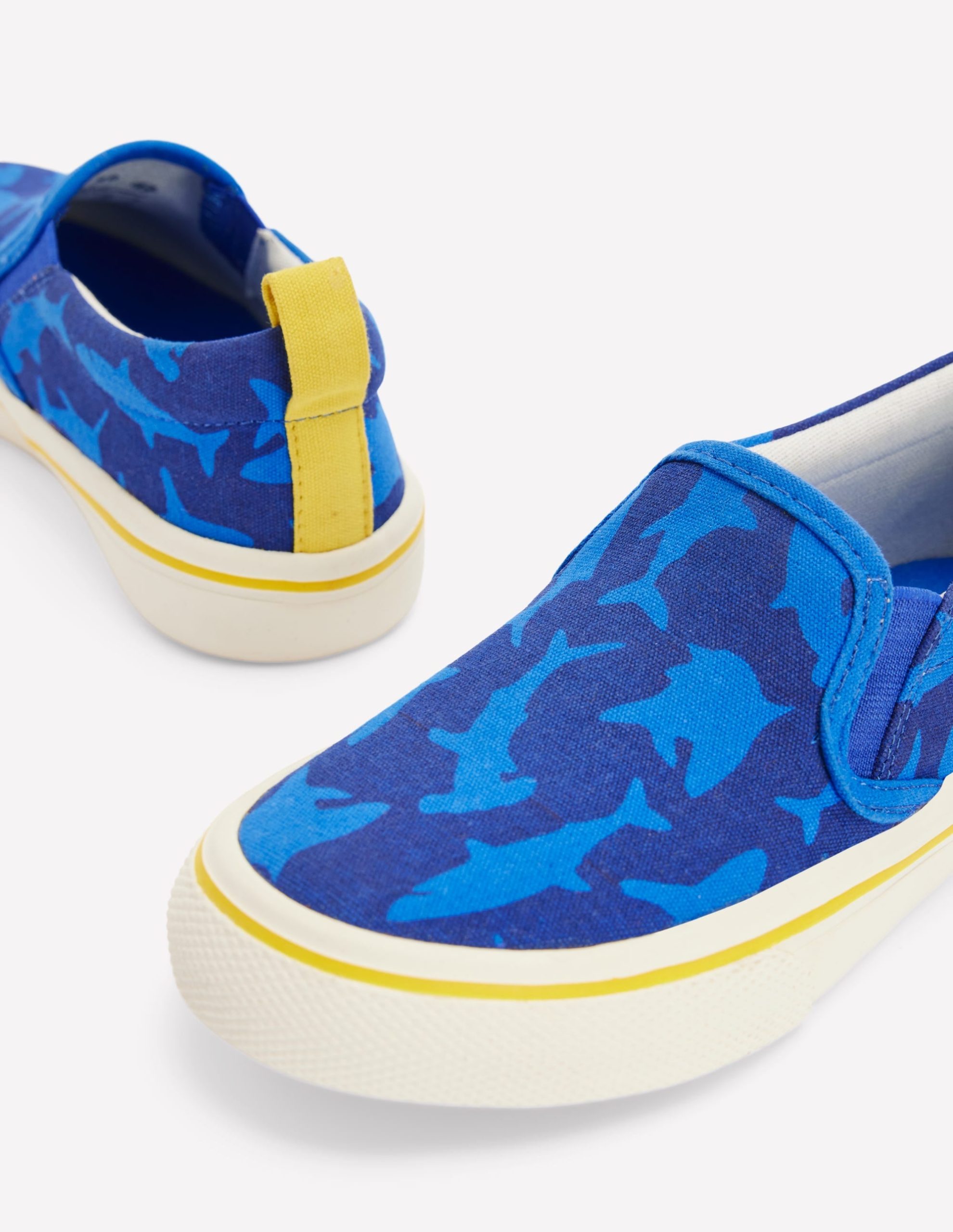 Canvas Slip-Ons-Starboard Blue Sharks - Image 4