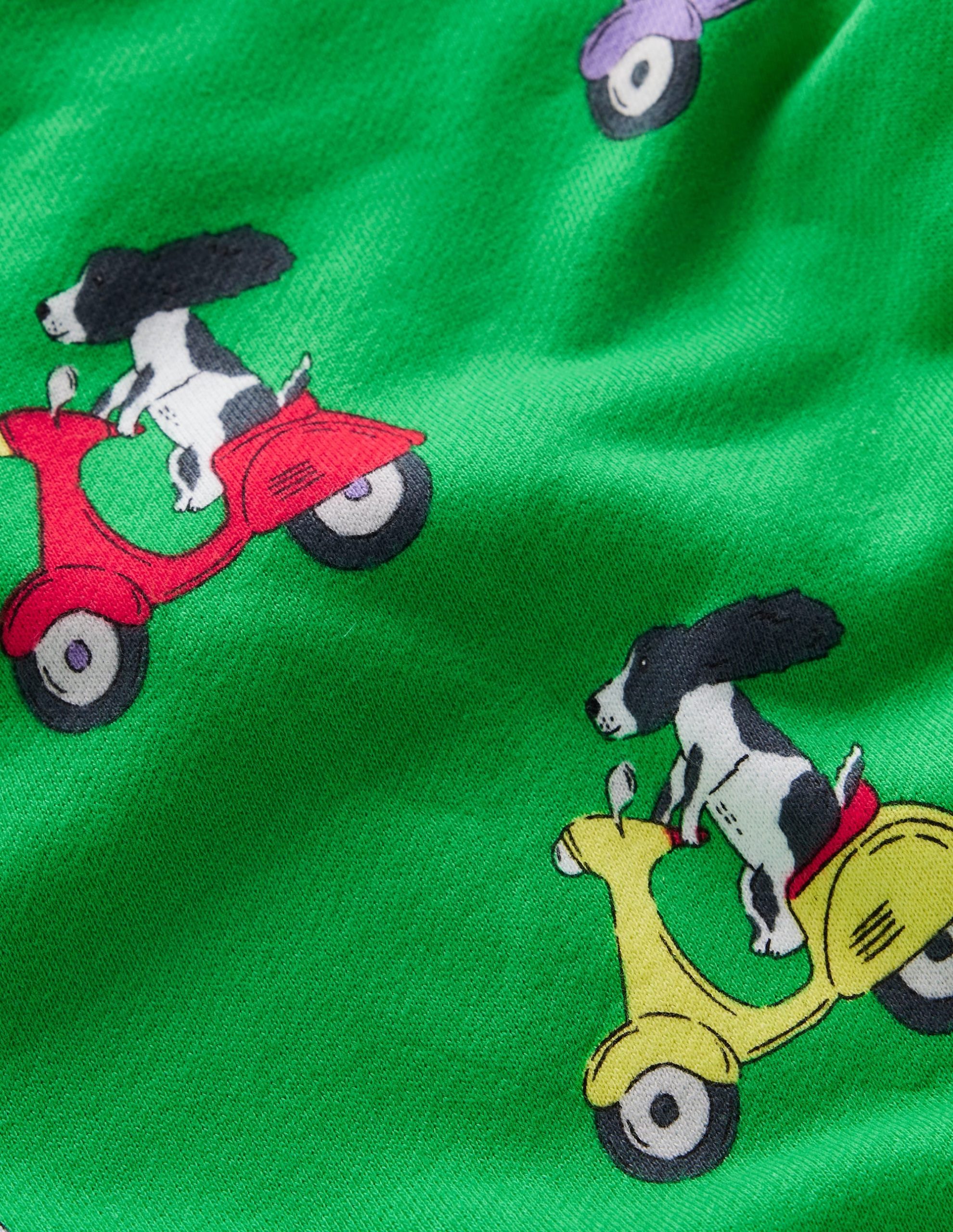Printed Sweatshirt-Sapling Green Puppy Scooter - Image 3