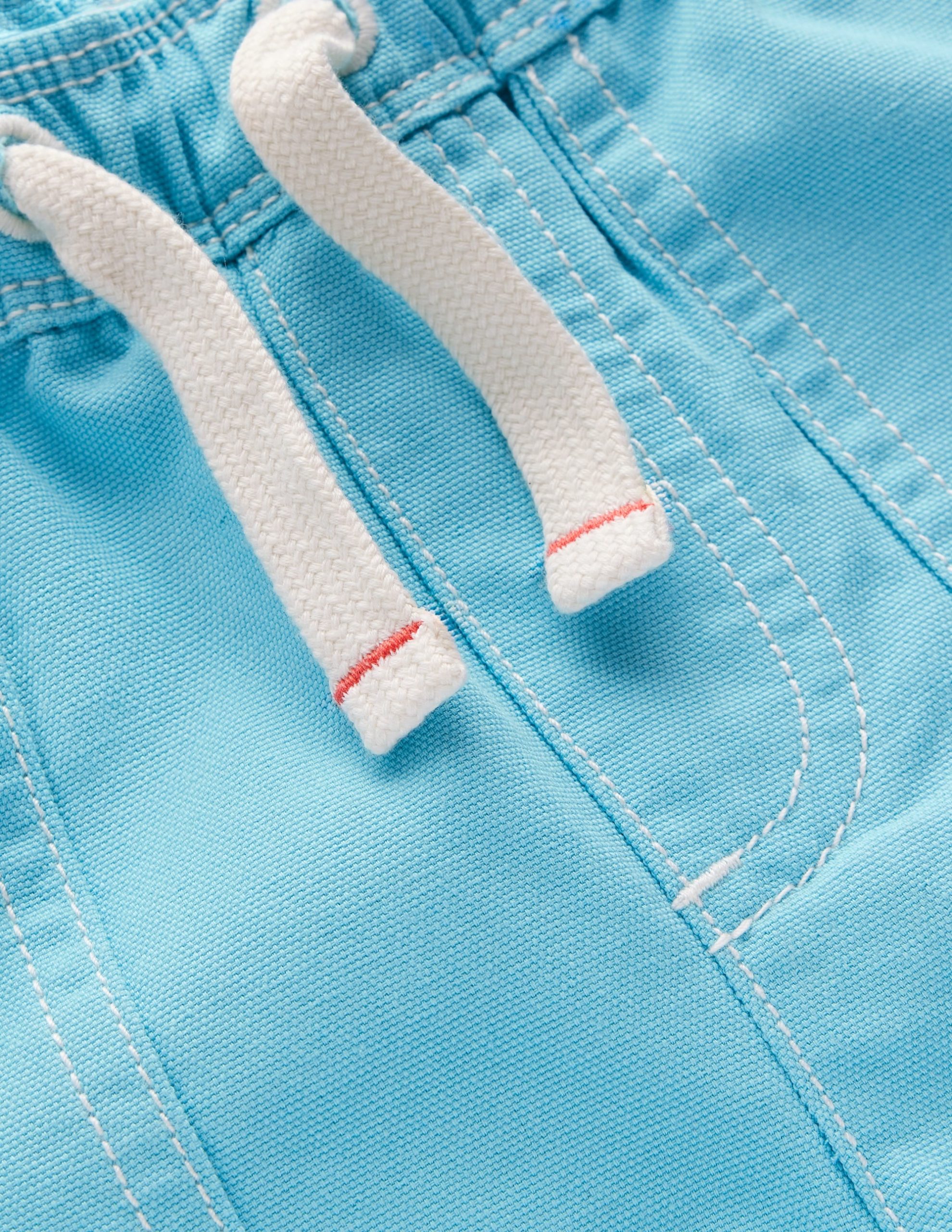 Pull-On Cotton Shorts-Caribbean Blue - Image 3